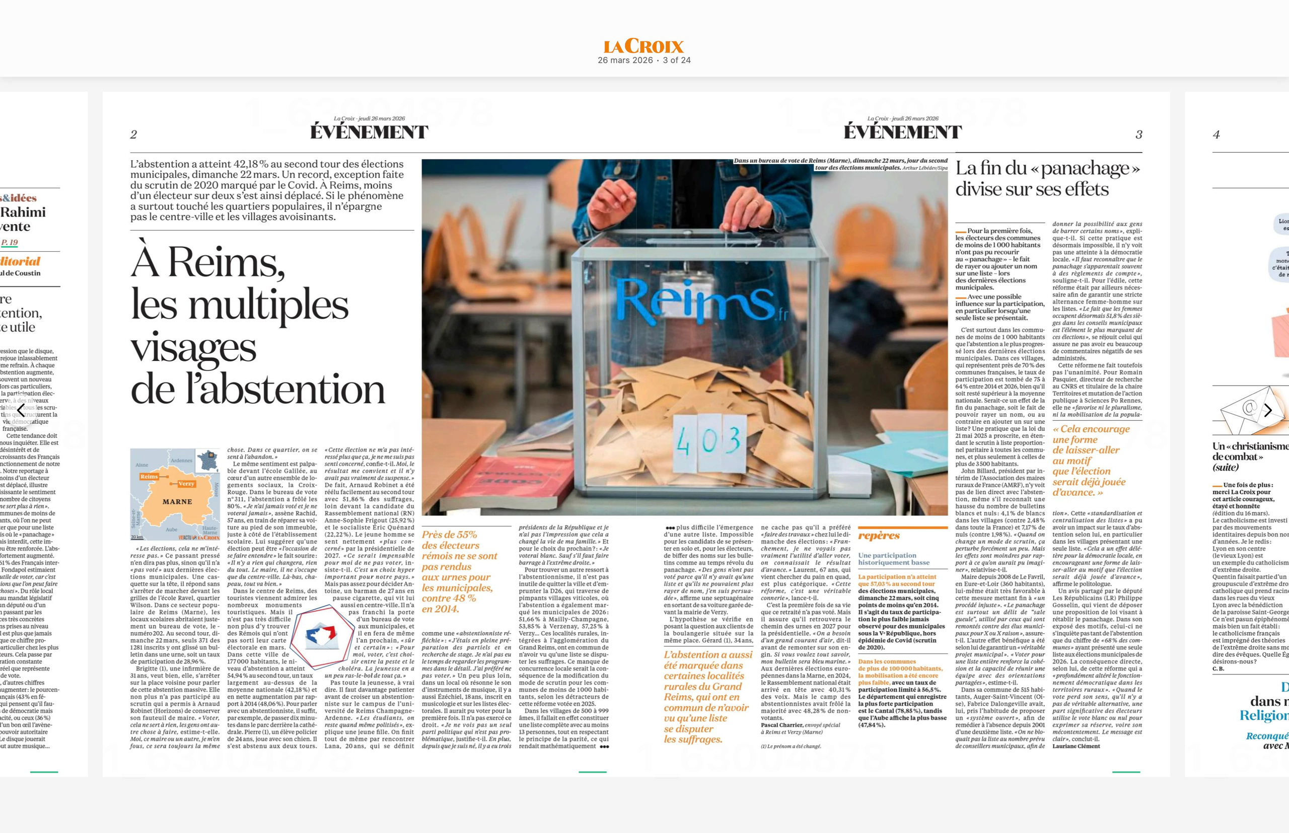 Publications dans les médias. Photographe à Reims