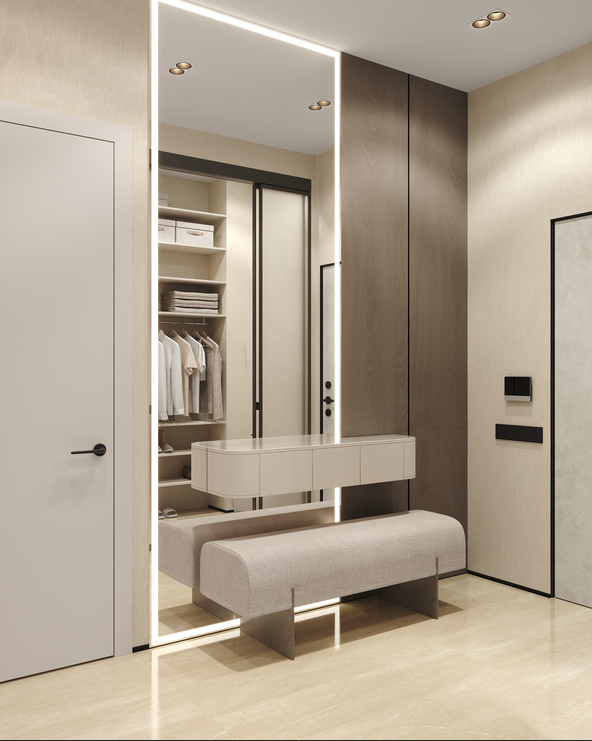 Serenity in Light & Beige. 3D Визуализация