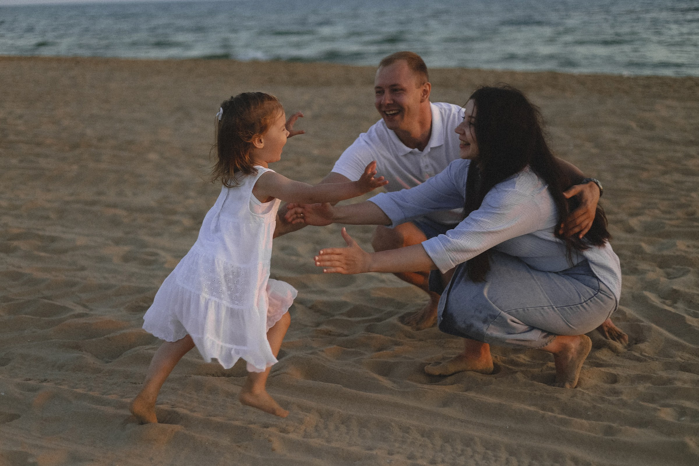 Семейная фотосессия на пляже. Семейный, love story, свадебный фотограф Анапа