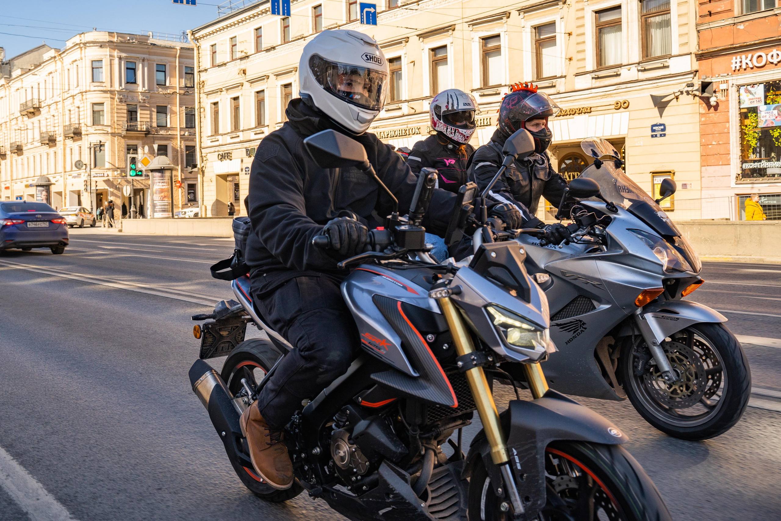 Весенний прохват мотоклуба Normans Riders MC. Концертный и репортажный фотограф в Санкт-Петербурге Слава Пахомов