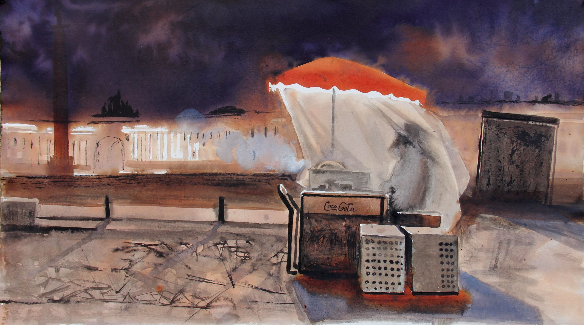 Город, графика. Ольга Васильева художник в Санкт-Петербурге