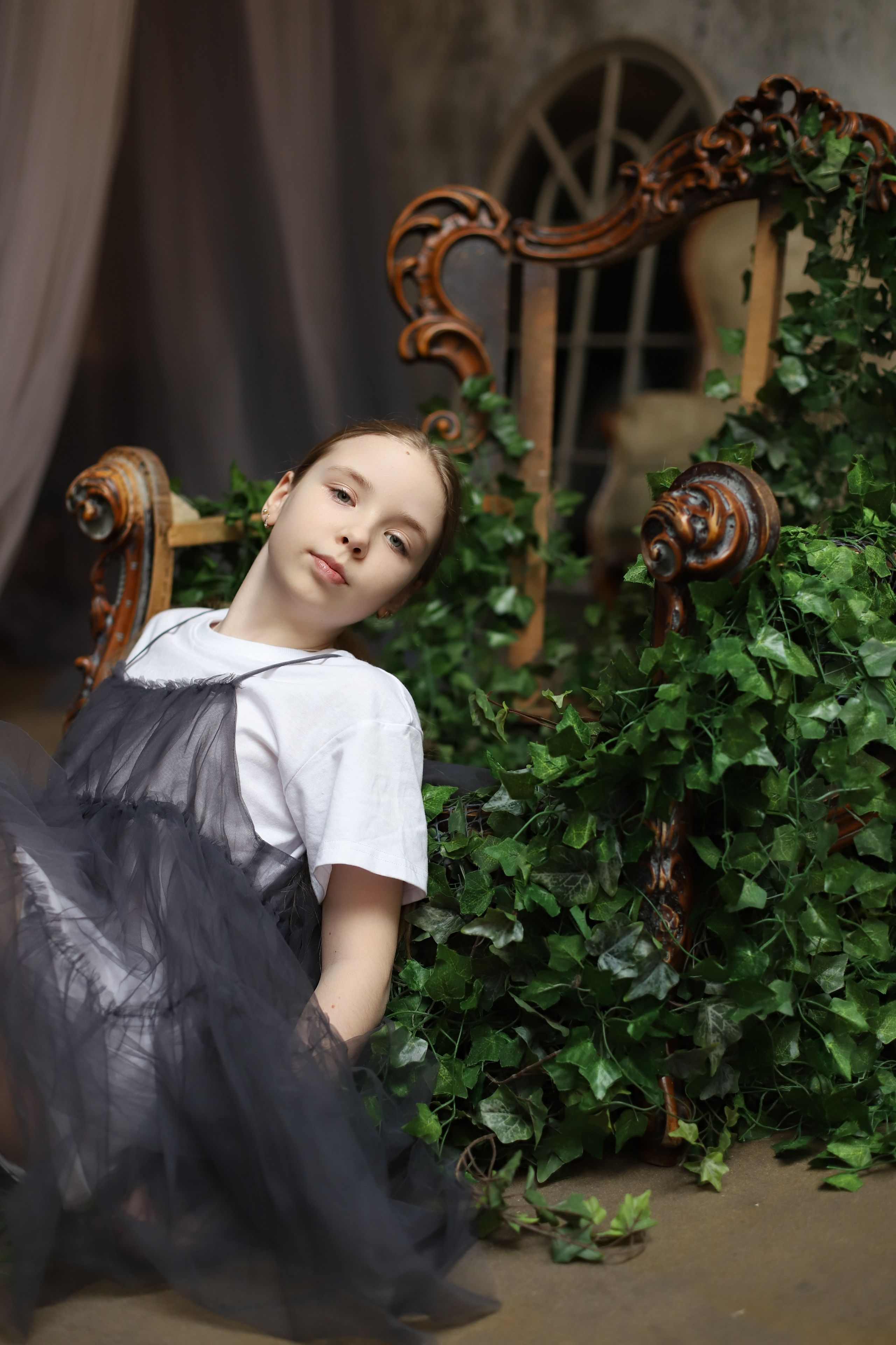 Мама+дочка в атмосферной студии). Фотограф в Москве Елена Дроботя