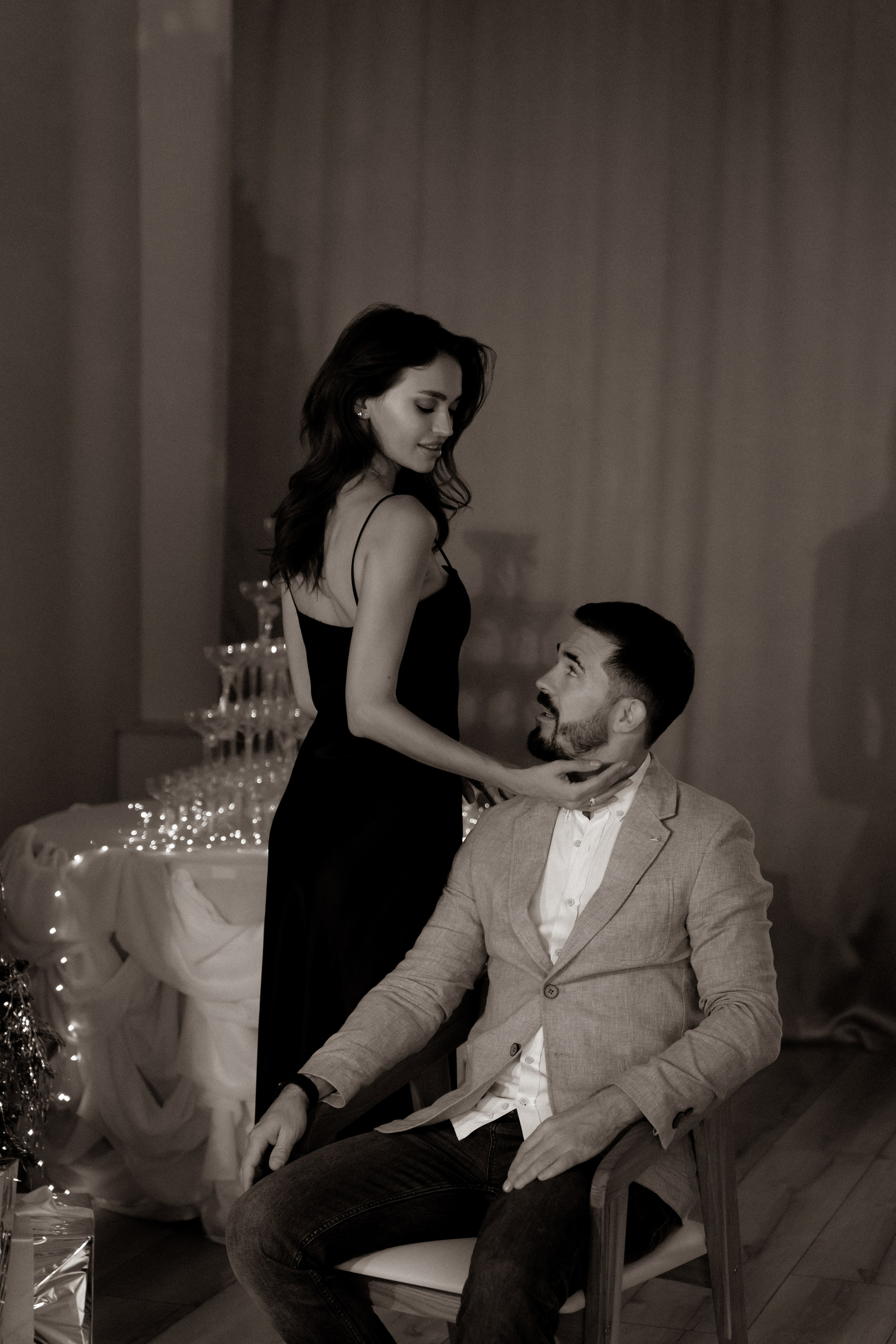 Красивая новогодняя фотосессия для Каролины и родителей. Фотограф в Красноярске. Юлия Чаушанская