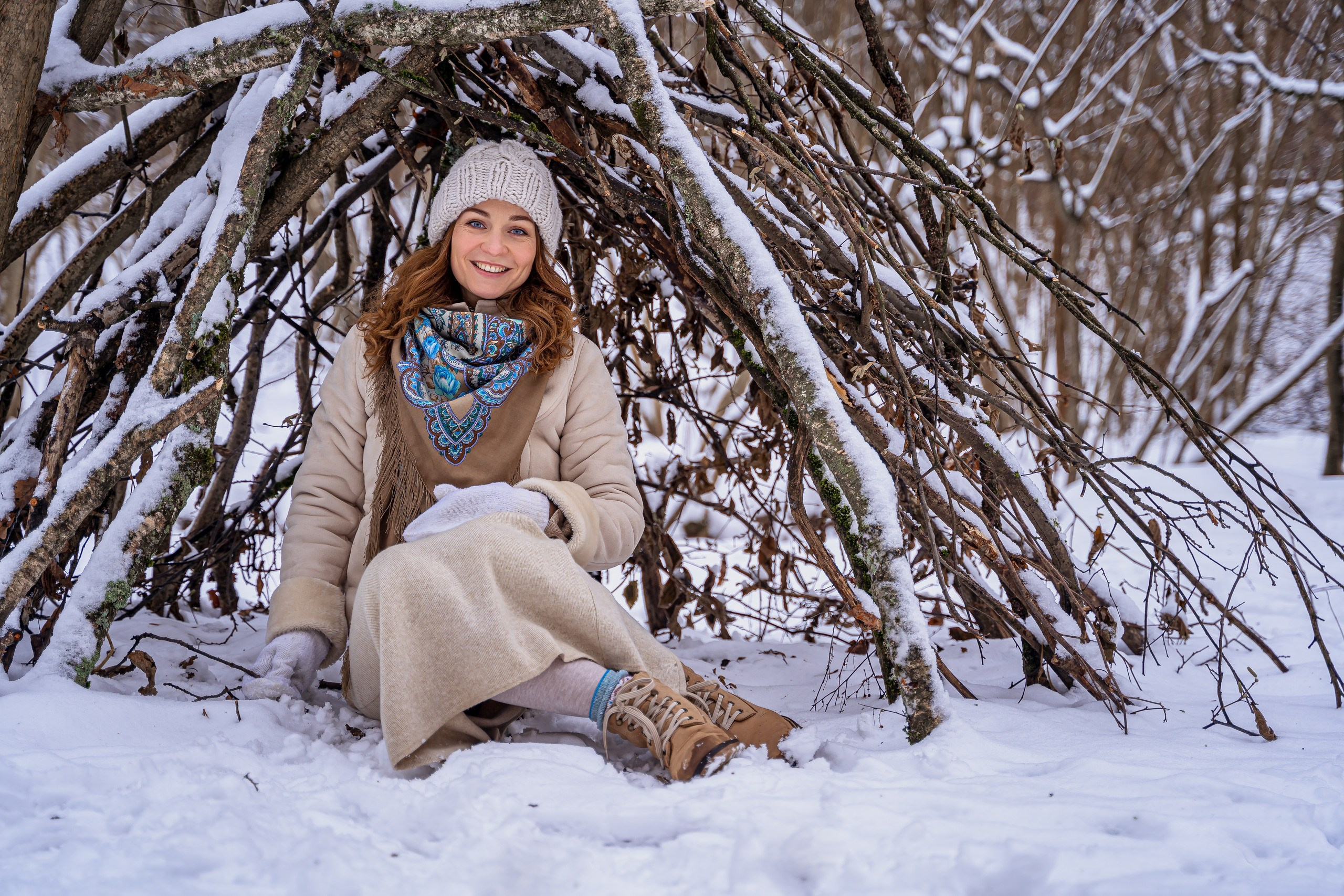 В зимнем лесу. Портретный фотограф в Москве Юлия Красовская