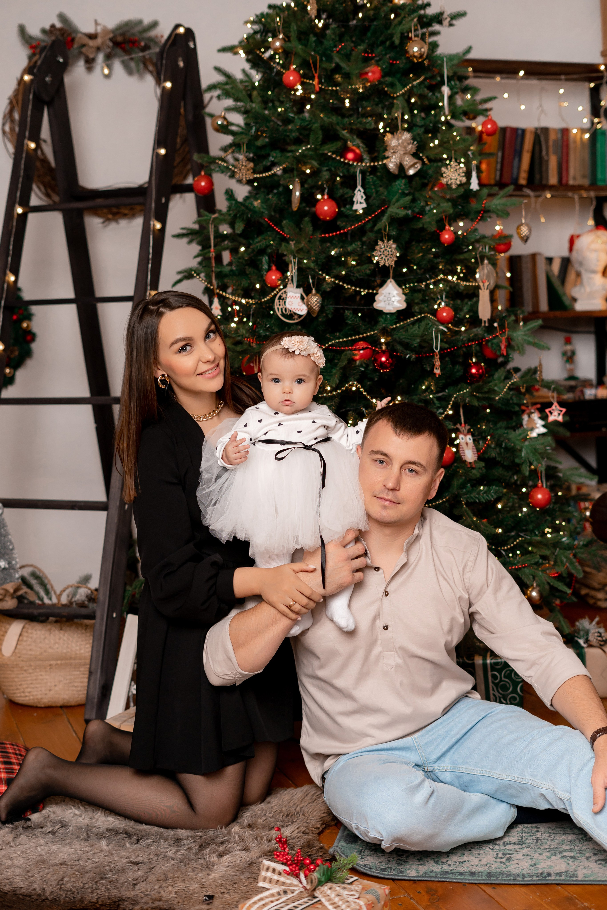Новогодняя фотостудия. Семейный фотограф СПб Анастасия Василь. Фотосессия на годик