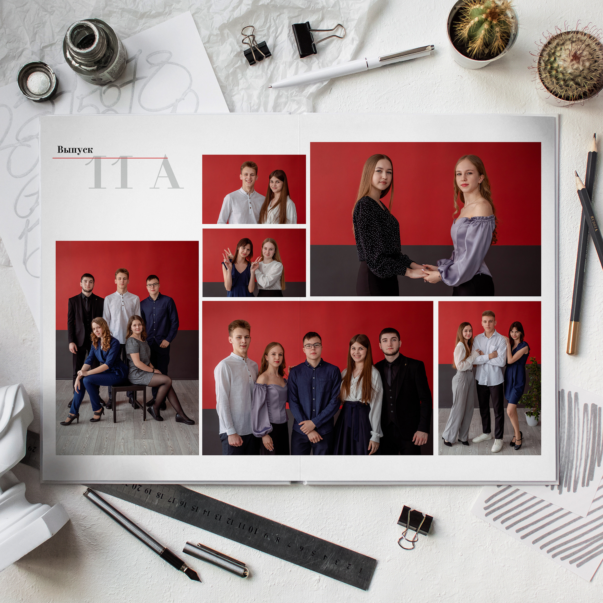 Альбом общей вёрстки «ВТОРОЙ». Фотокомпания «Алые паруса» выпускные альбомы Москва и МО