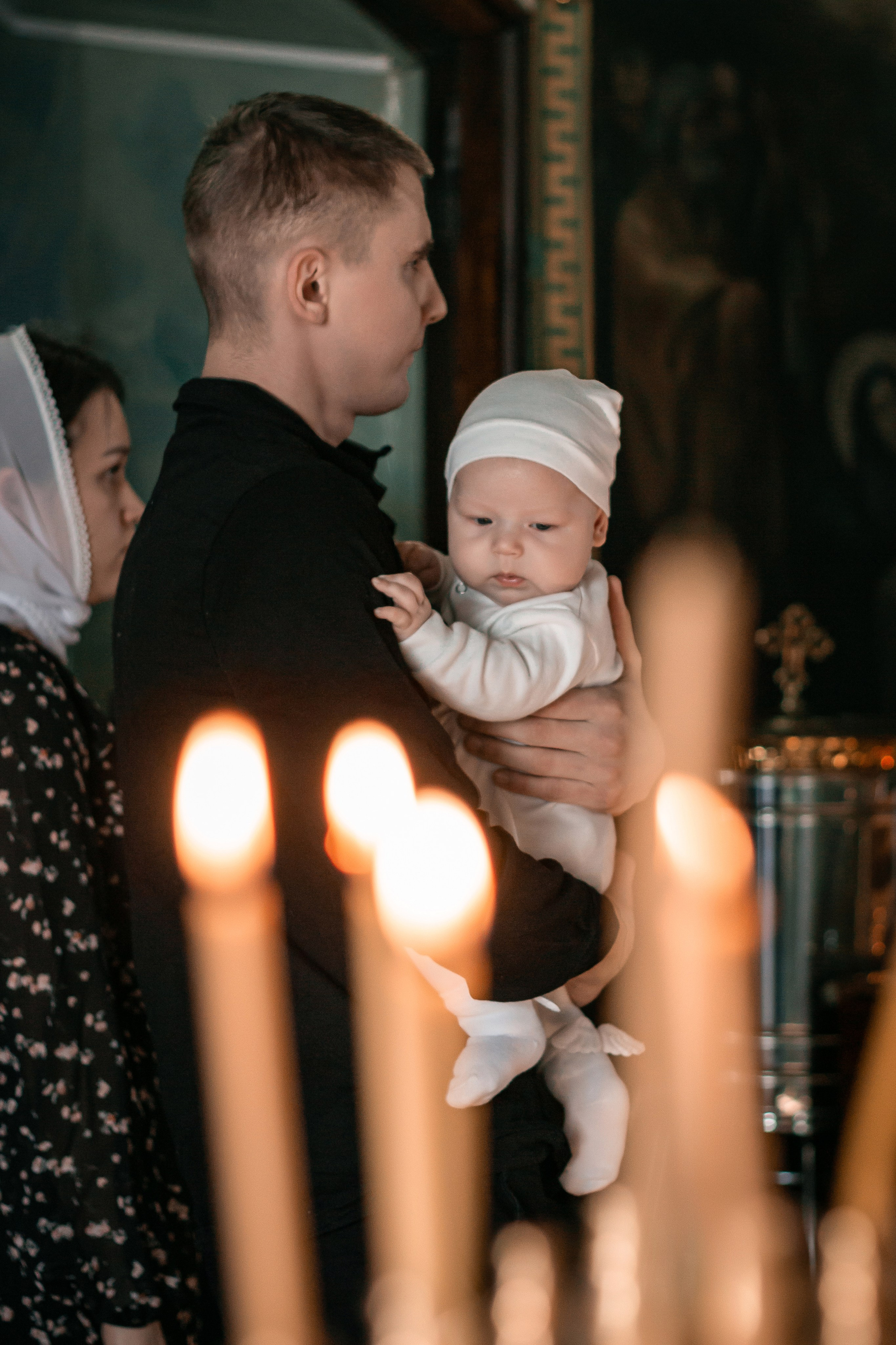 Съёмка таинства крещения. Фотограф Сергей Окшевский. Город Елец