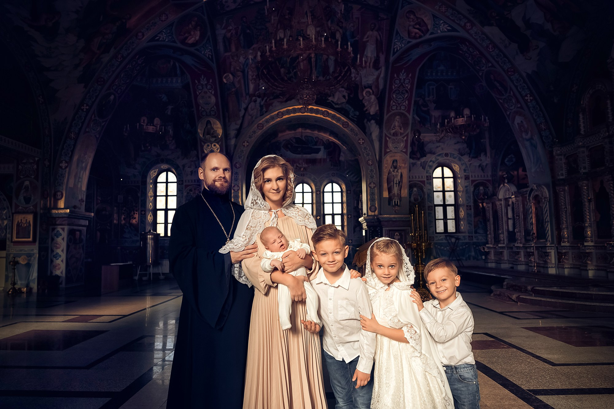 Таинство Крещения (постановочная съемка). Moscow_CPC