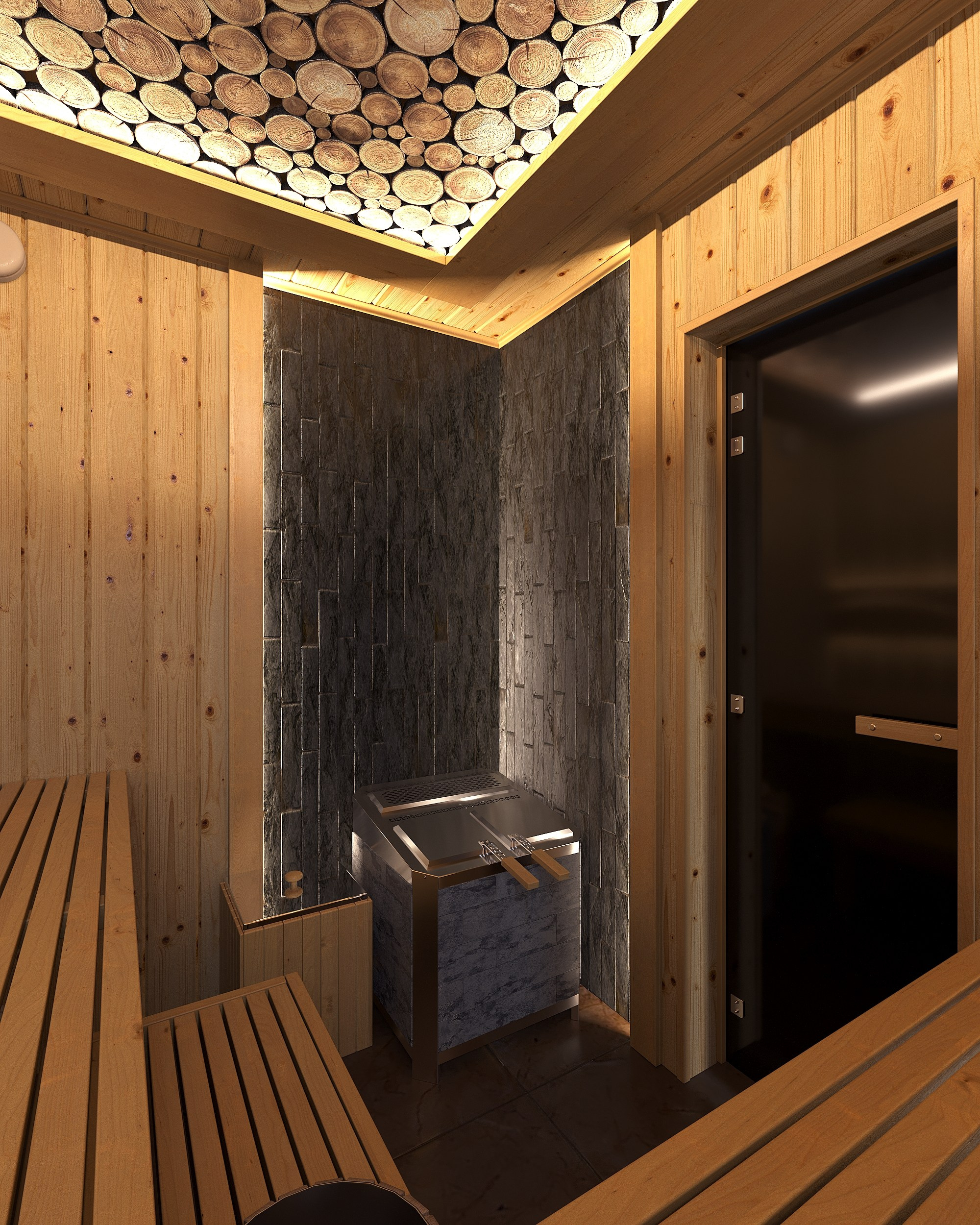 Баня. 3D визуализация