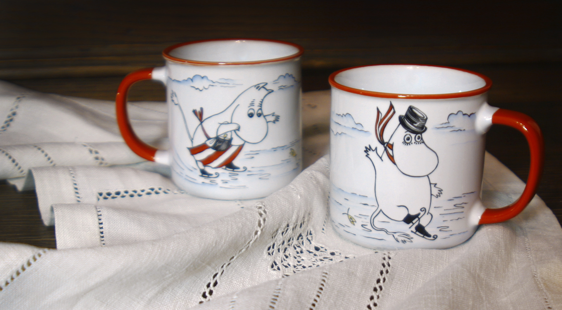 Кружки муми-мама муми-папа. Роспись фарфора в Санкт-Петербурге