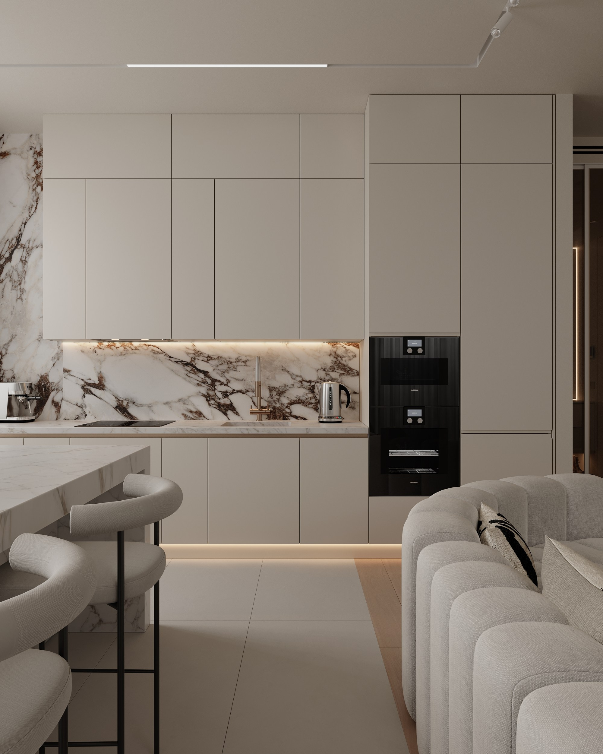 Квартира / 2023. 3D-сцены интерьеров в 3ds Мах: сборка по ТЗ для визуализаторов