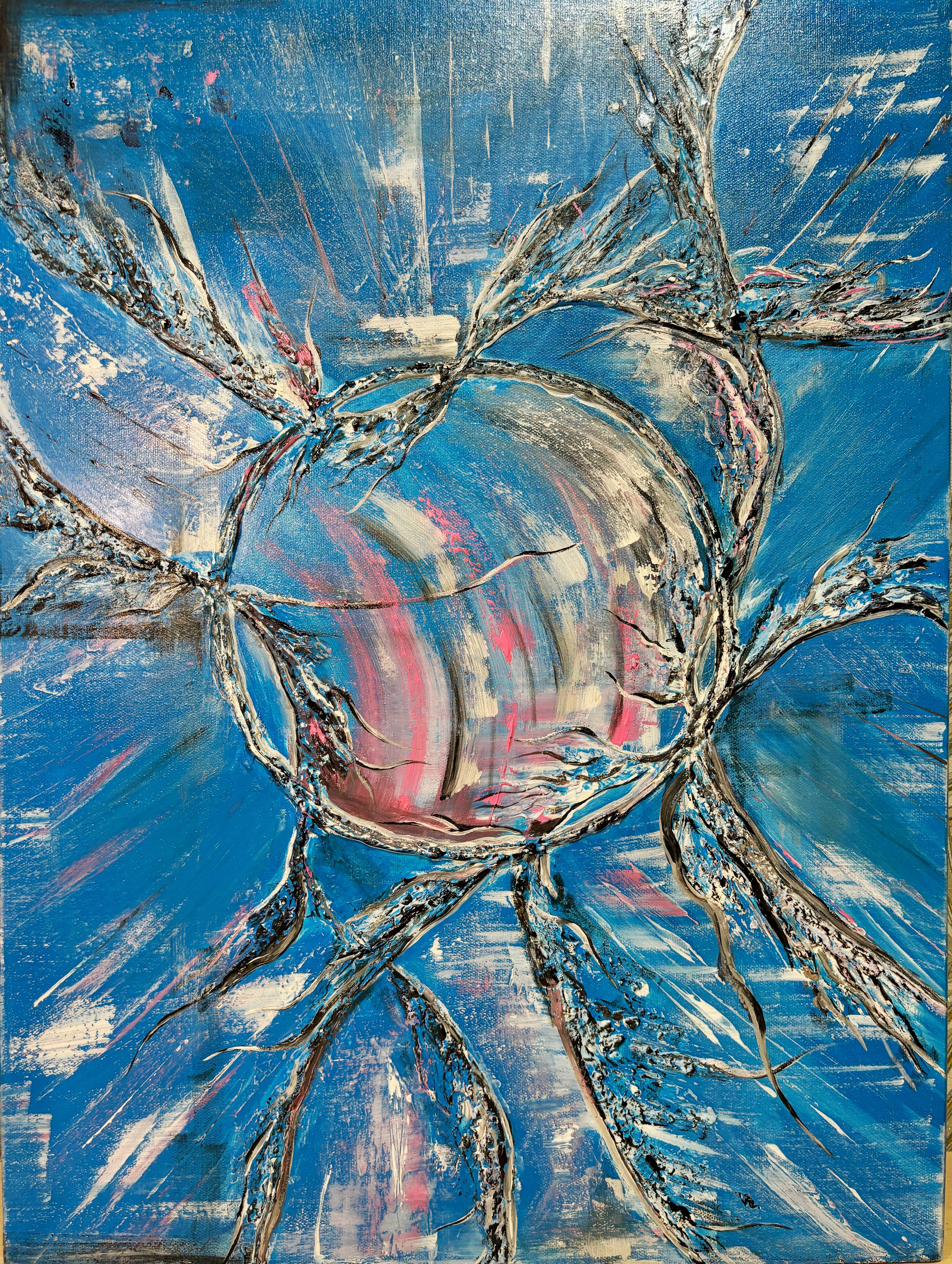 Картина «Падающая луна» 50×70. Художник Виктория Руш из Москвы