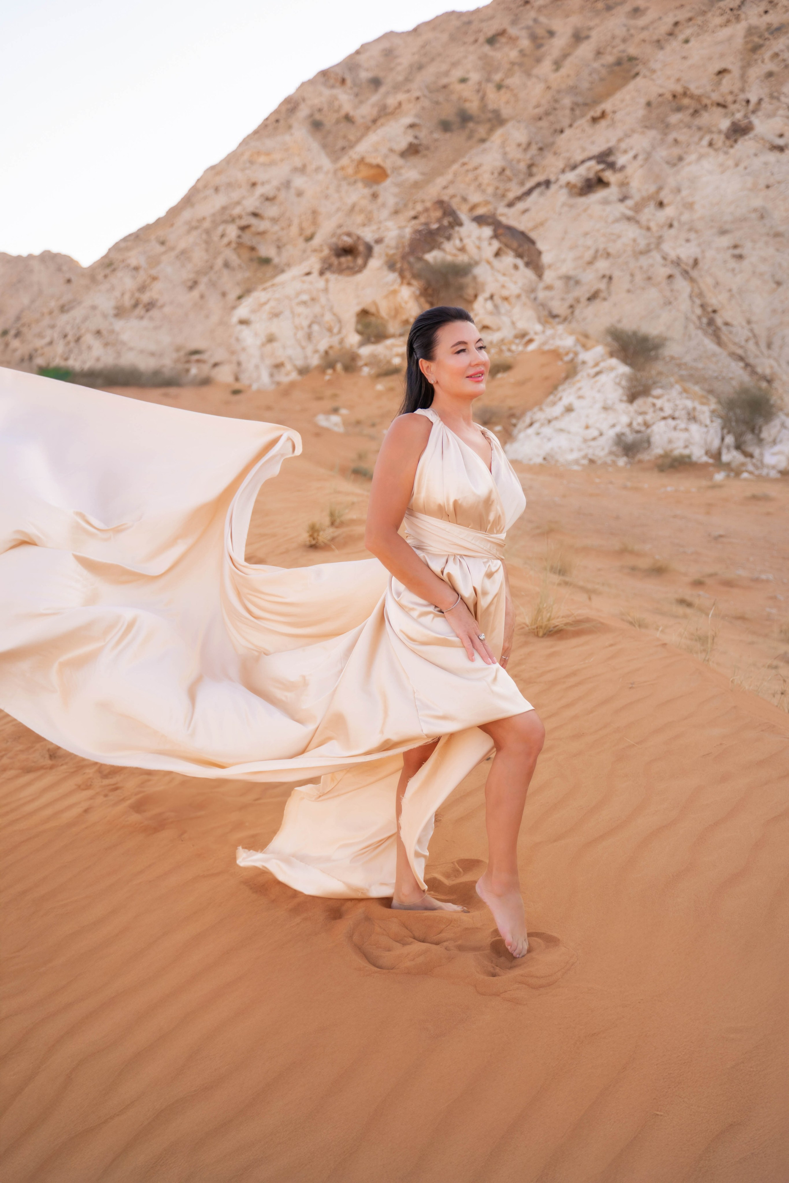Фотосессия с летящими платьями в Дубае. Фотограф и видеограф в Москве и Абу Даби Мария Кулагина