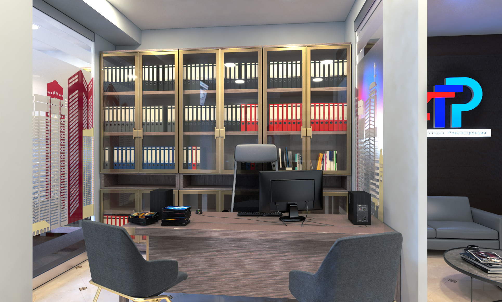 Офис для строительной компании. Батракова Наталья дизайнер интерьеров Санкт-Петербург Москва Архангель