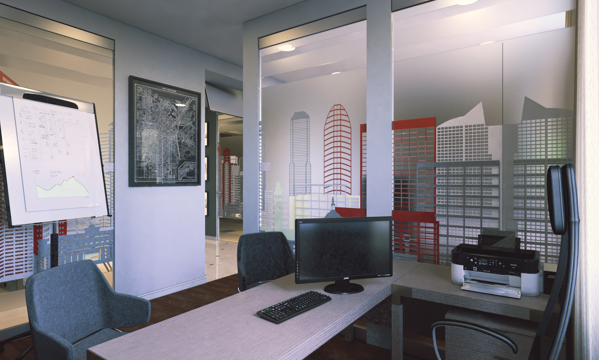 Офис для строительной компании. Батракова Наталья дизайнер интерьеров Санкт-Петербург Москва Архангель