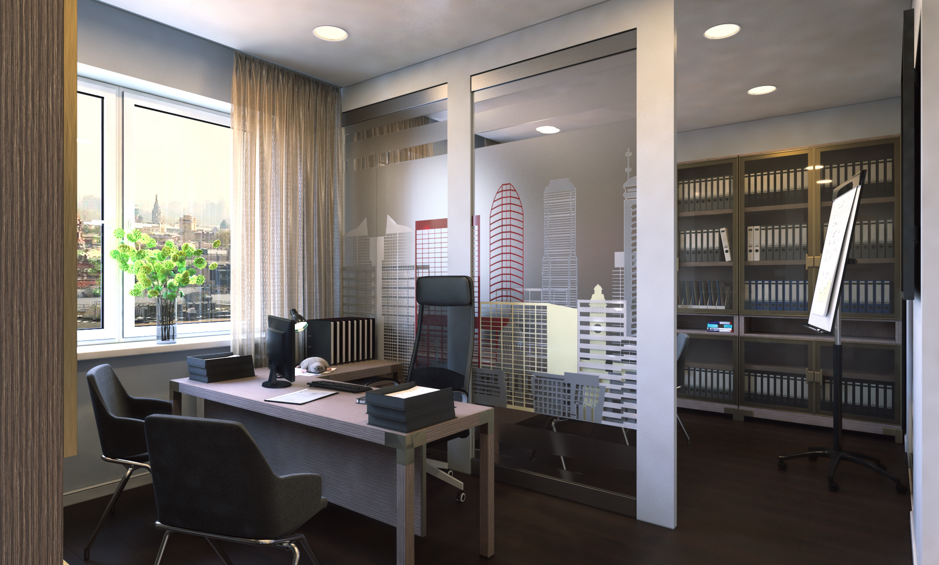 Офис для строительной компании. Батракова Наталья дизайнер интерьеров Санкт-Петербург Москва Архангель