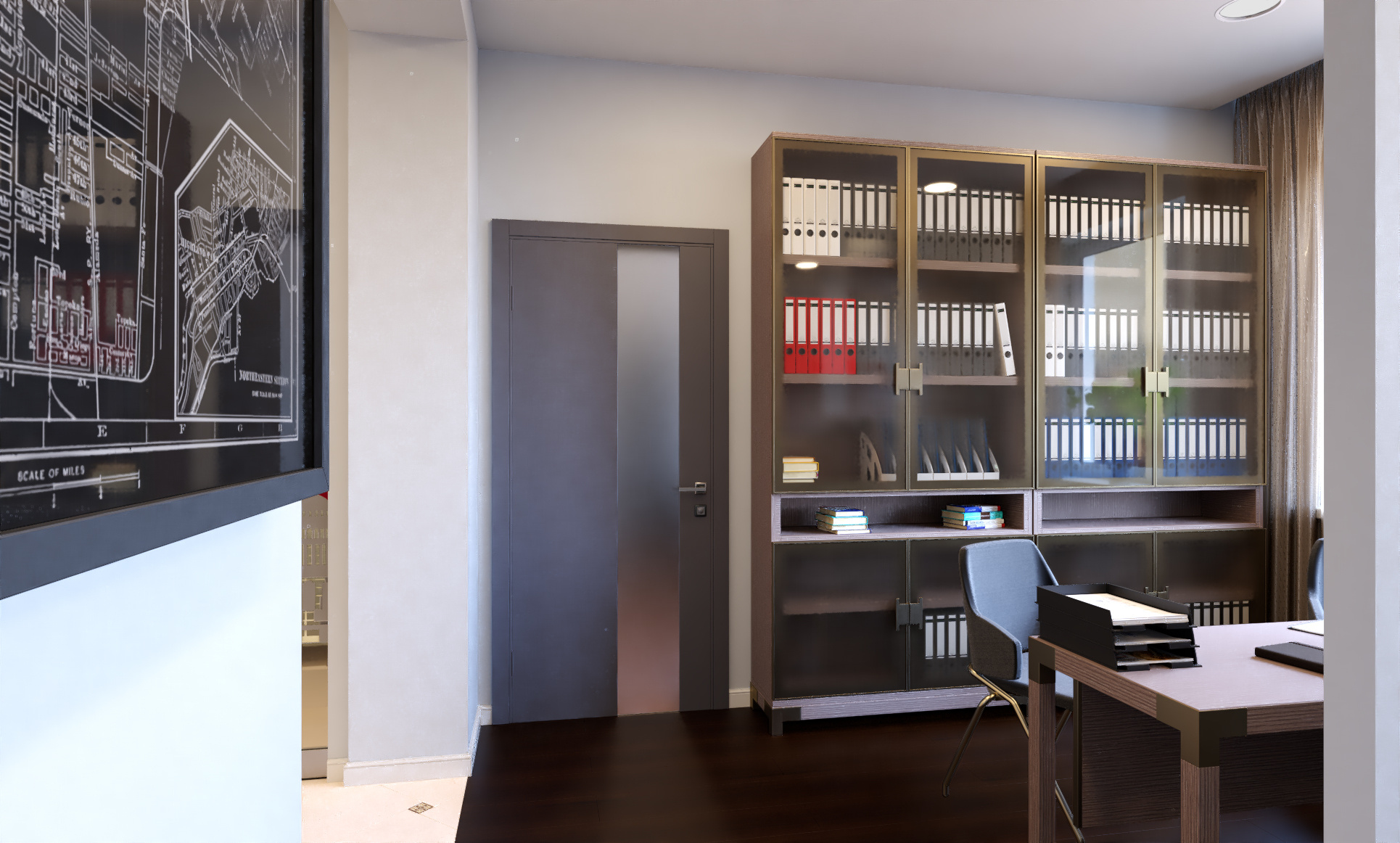 Офис для строительной компании. Батракова Наталья дизайнер интерьеров Санкт-Петербург Москва Архангель