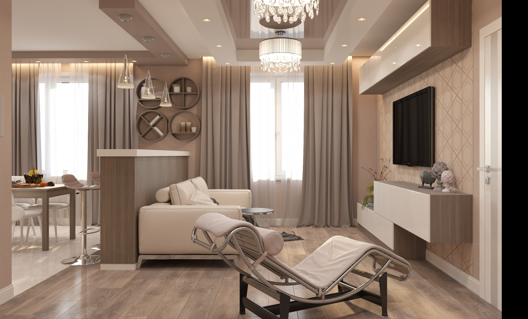 Кухни-гостинные. Батракова Наталья дизайнер интерьеров Санкт-Петербург Москва Архангель