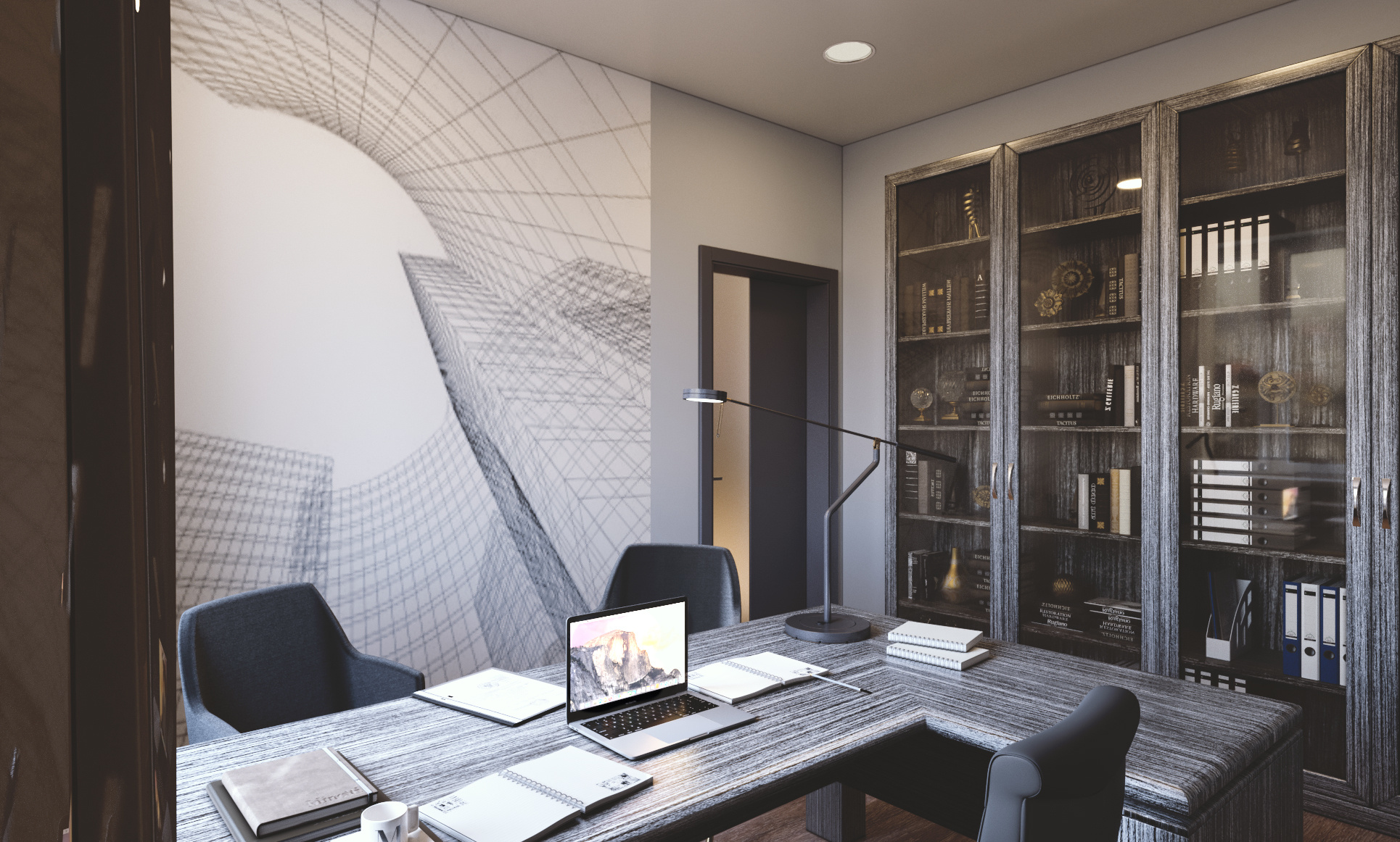 Офис для строительной компании. Батракова Наталья дизайнер интерьеров Санкт-Петербург Москва Архангель