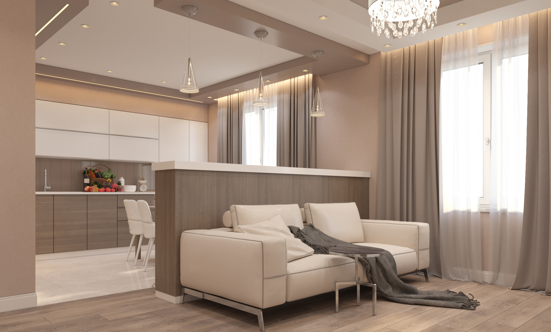 Кухни-гостинные. Батракова Наталья дизайнер интерьеров Санкт-Петербург Москва Архангель