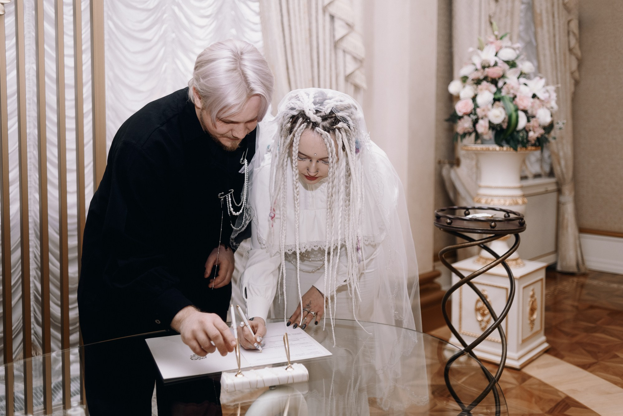 Регистрация брака Стаси и Кирилла, официальная часть свадьбы в ЗАГСе