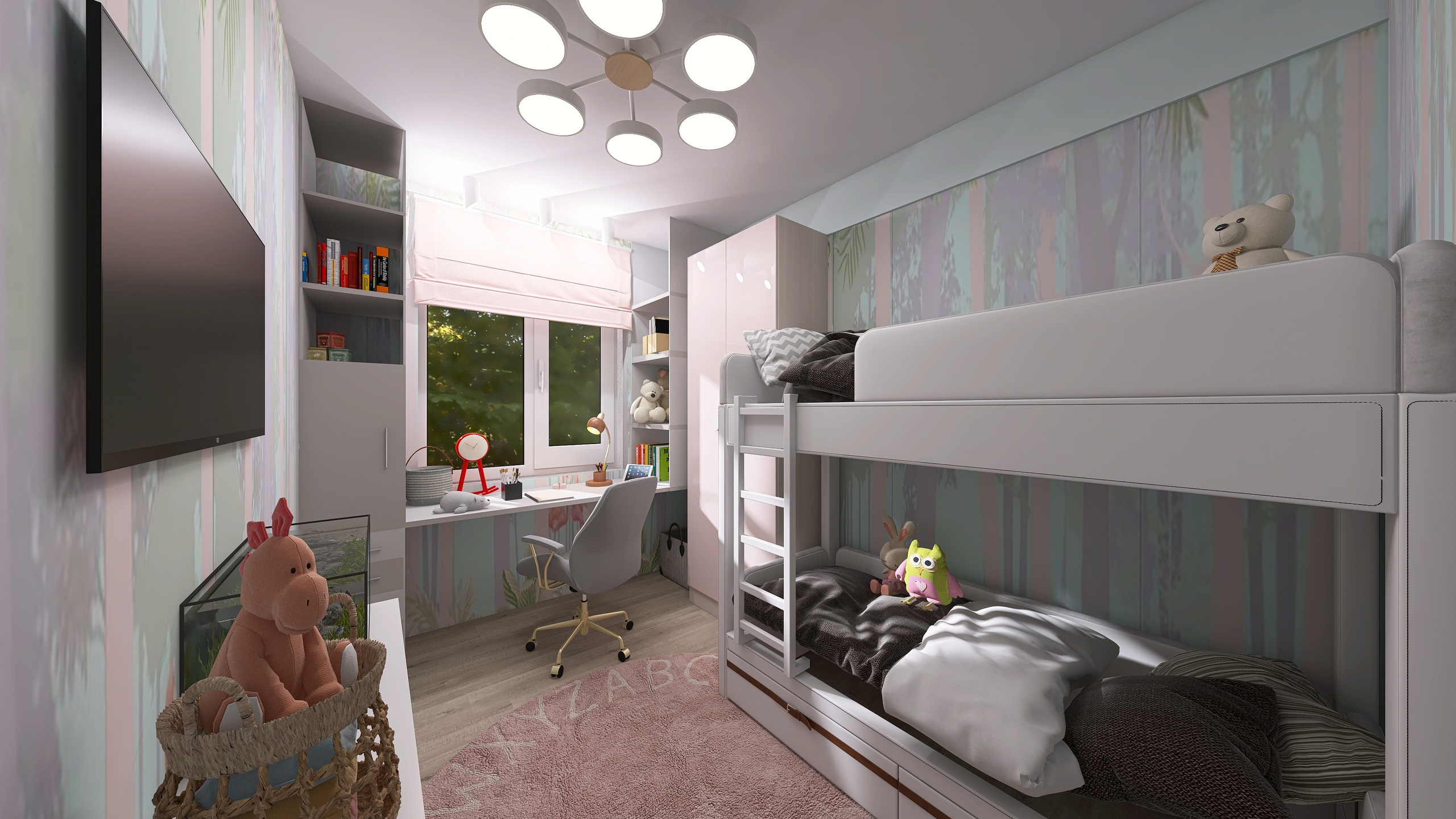 Квартира 58 м² для семьи из 4х человек. Дизайн для каждого