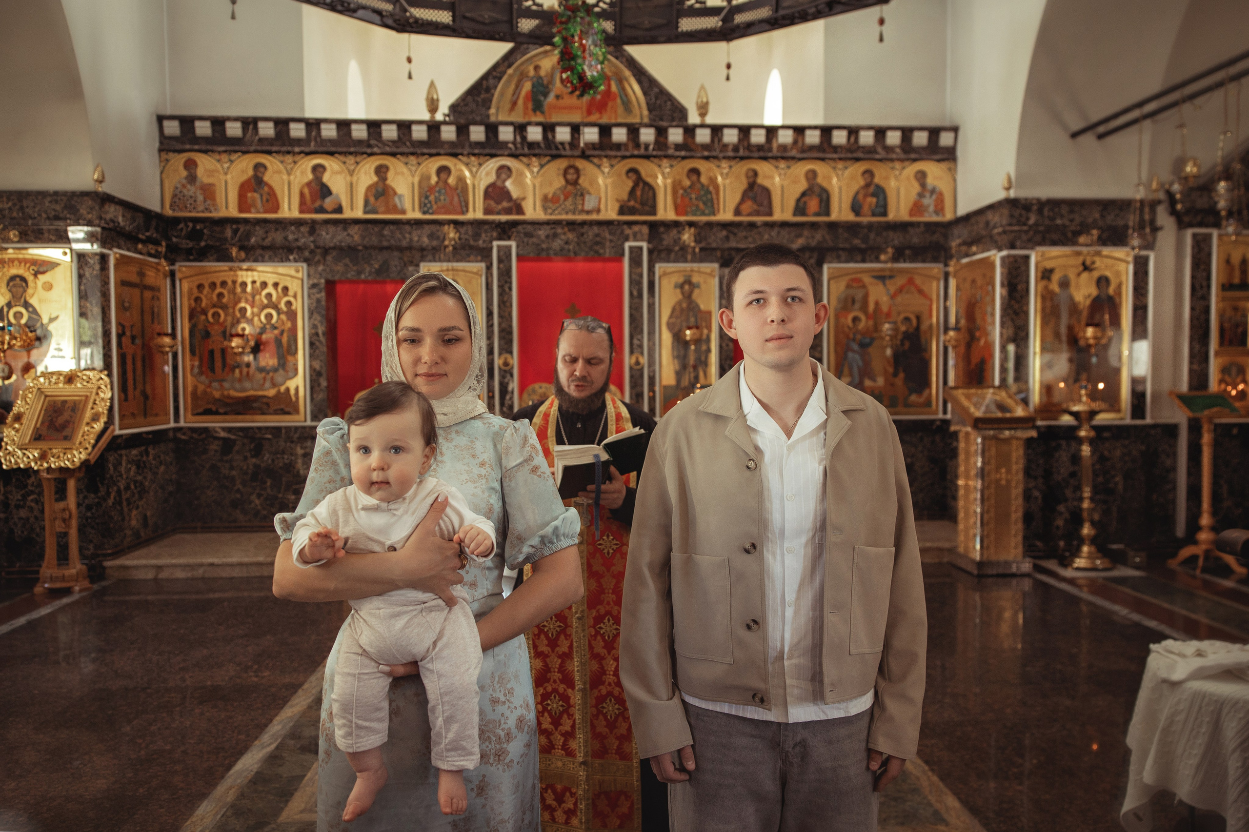 Таинство Крещения Рамиля. Храм иконы Божией Матери Всецарица ст. Пластуновская. Фотограф на Крещение и Венчание Краснодарский край — Гранкина Юлия