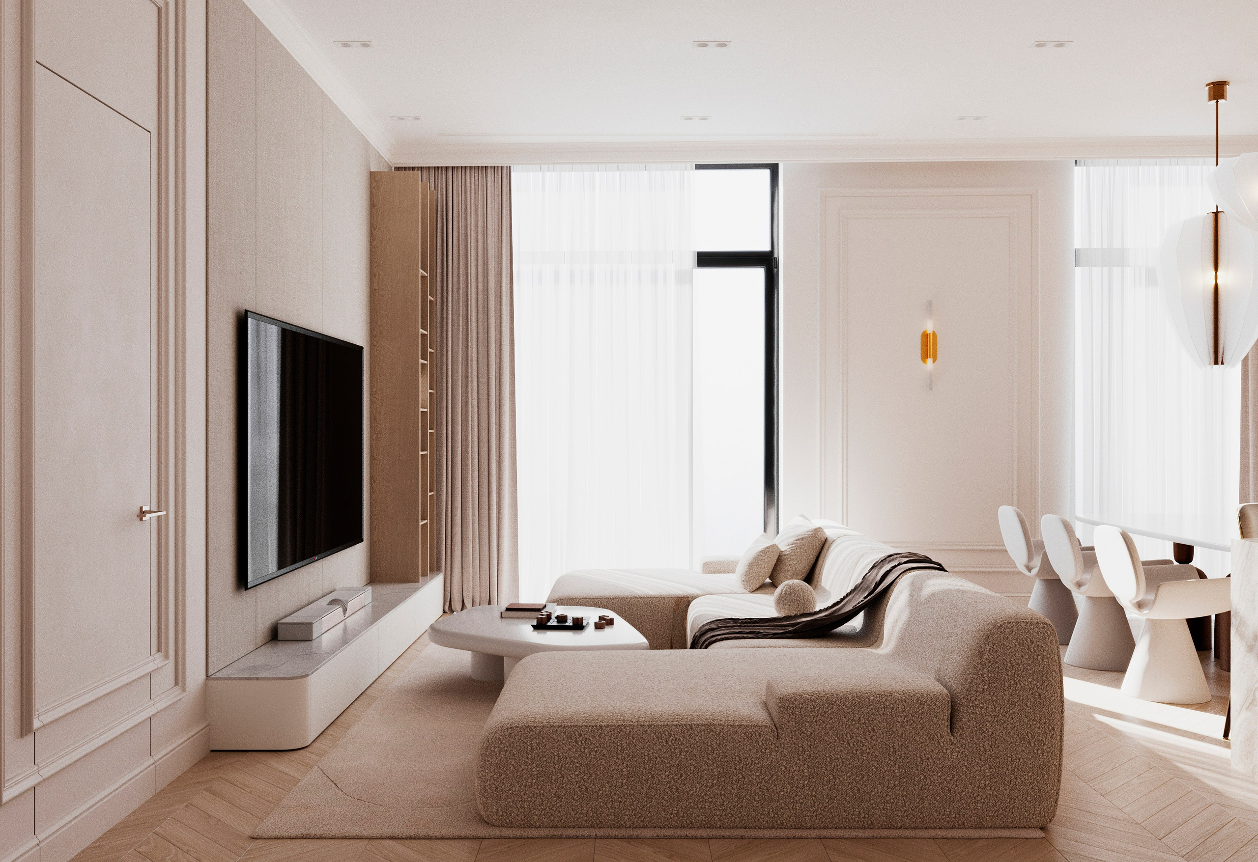 Roza Rossa гостиная. Визуализатор Векшина Елена