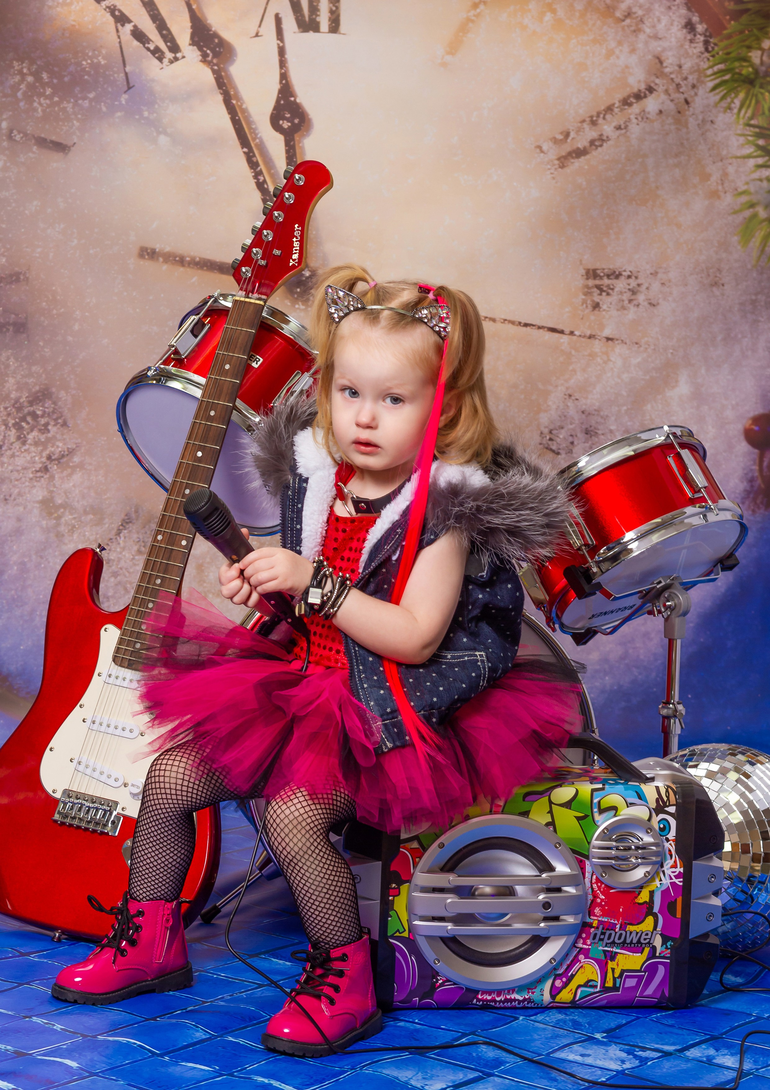 Фотосессия «Новогодняя Рок-Звезда» 2019 год. Фотограф в детский сад Елена Колчева Новокузнецк