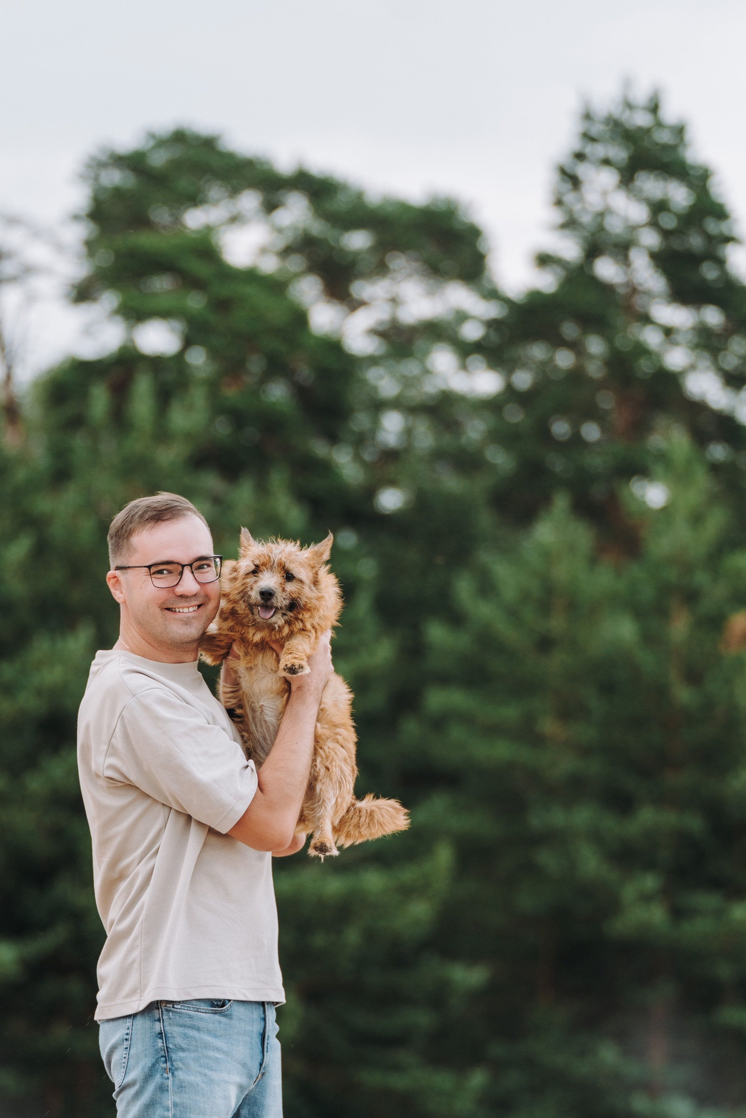 Семейная фотосессия с собакой Спб. Фотограф анималист в Спб недорого Олеся Майорова