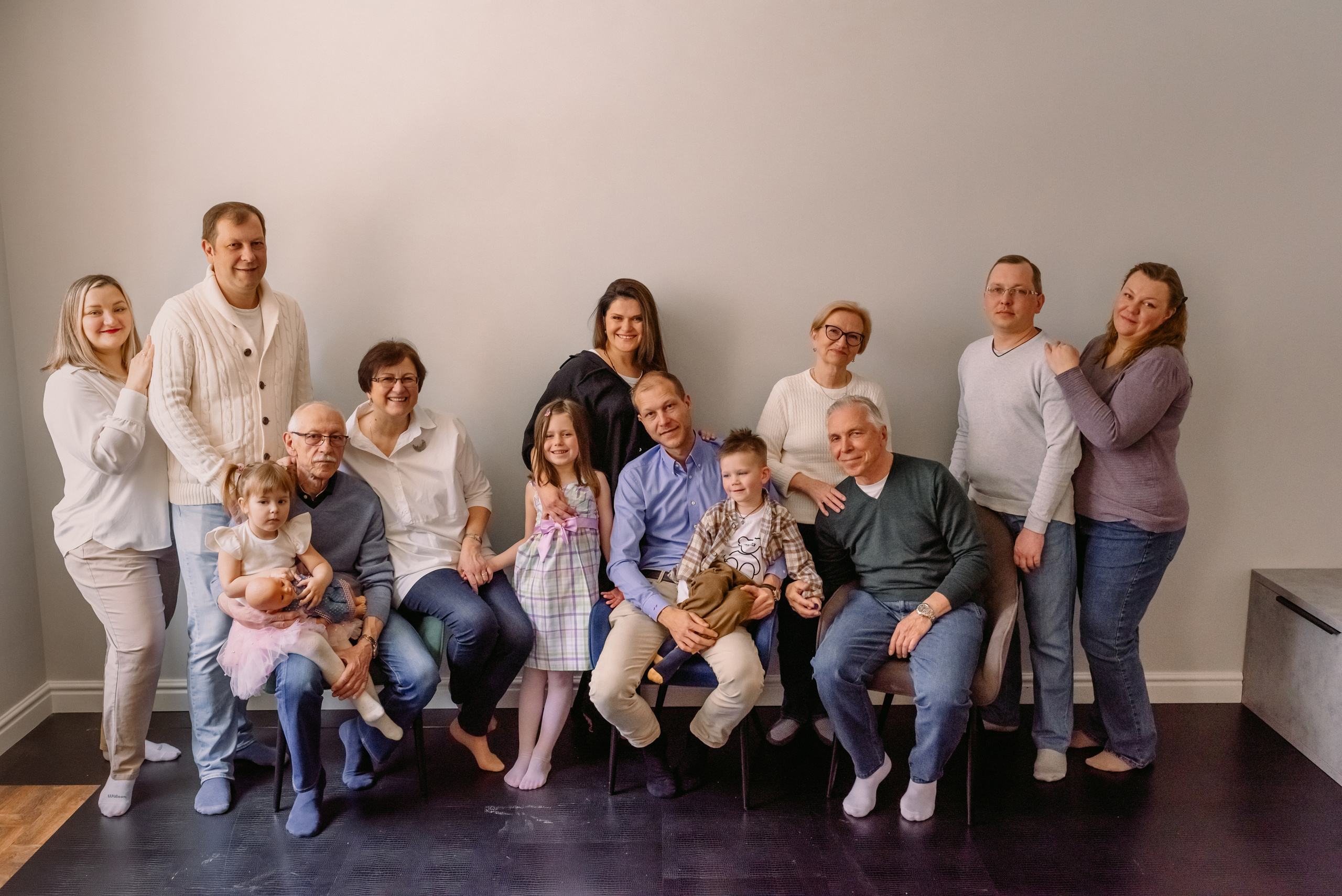 Домашняя фотосессия большой семьи. Фотограф Юлия Кондратьева