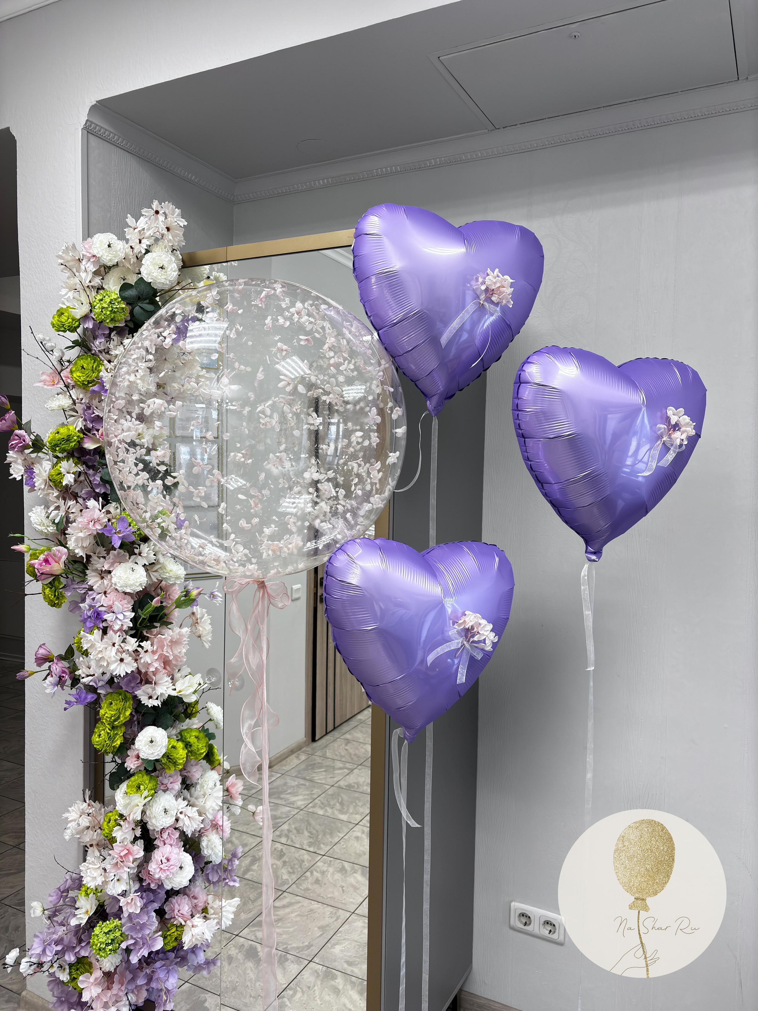 Цветочный декор. Воздушные шары с гелием в Донецке