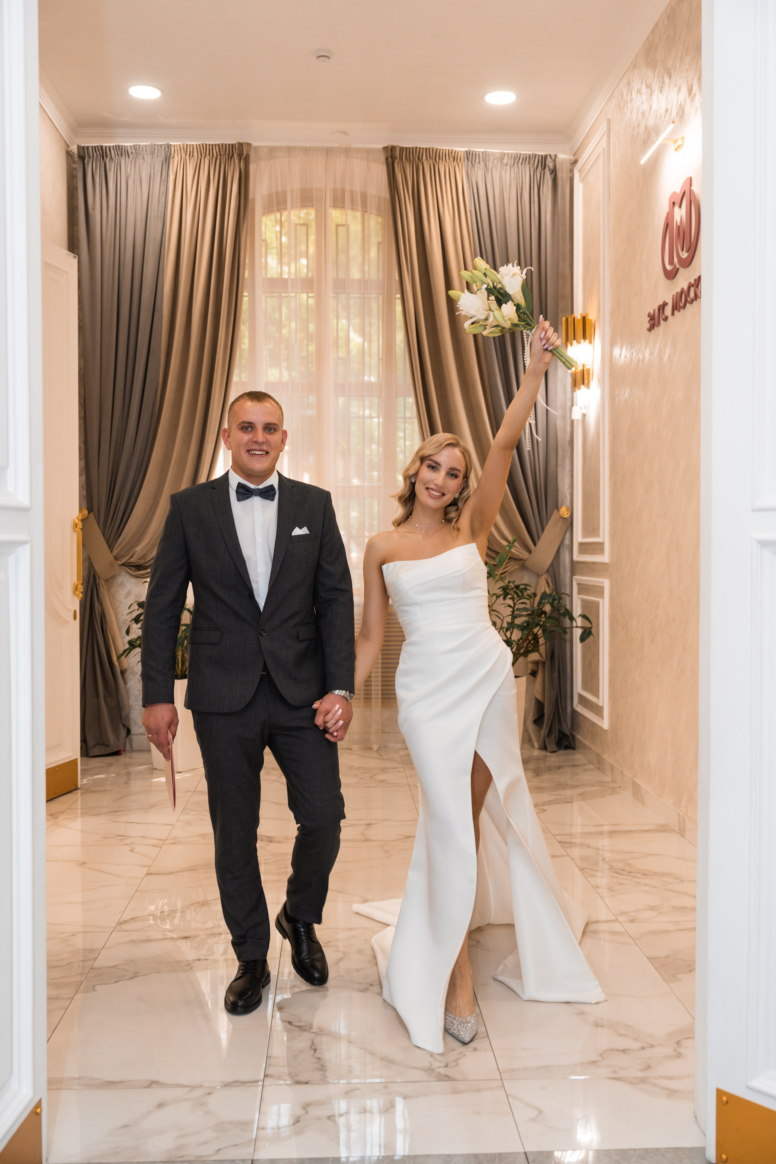 Свадебная фотосессия в Москве, регистрация в Кутузовском ЗАГСе Москва. Свадебный фотограф в Москве Анна Полушина