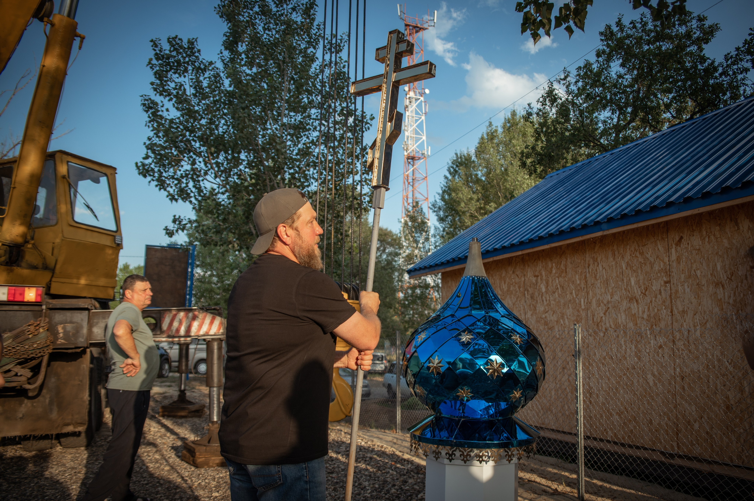 Освещение купола в храме Казанской иконы Божьей Матери х. Закутский. Церковный, семейный и репортажный фотограф Волгоград, Волжский