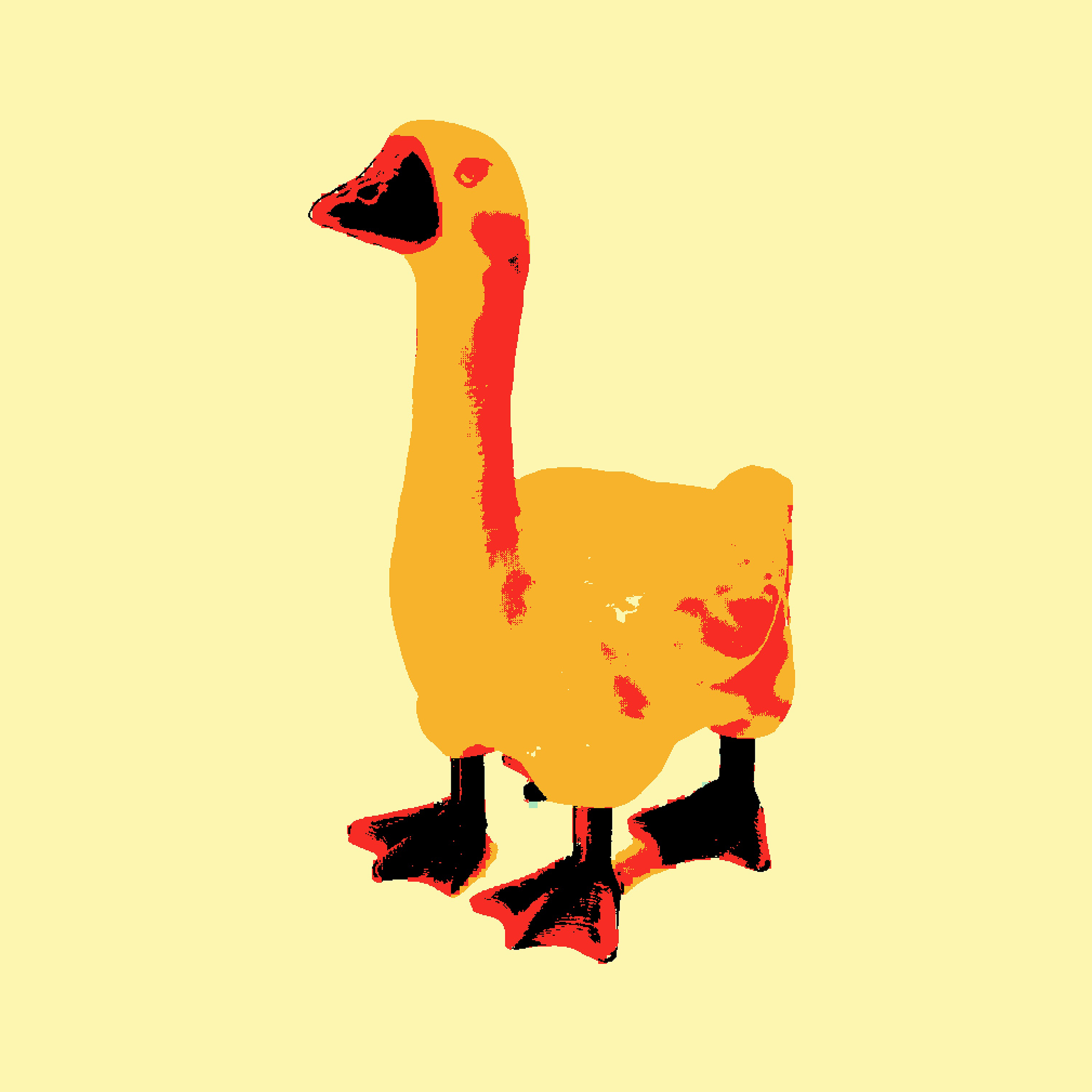 Ганс жёлтый. Визуальный арт пиксельный художник Василь Пиксель