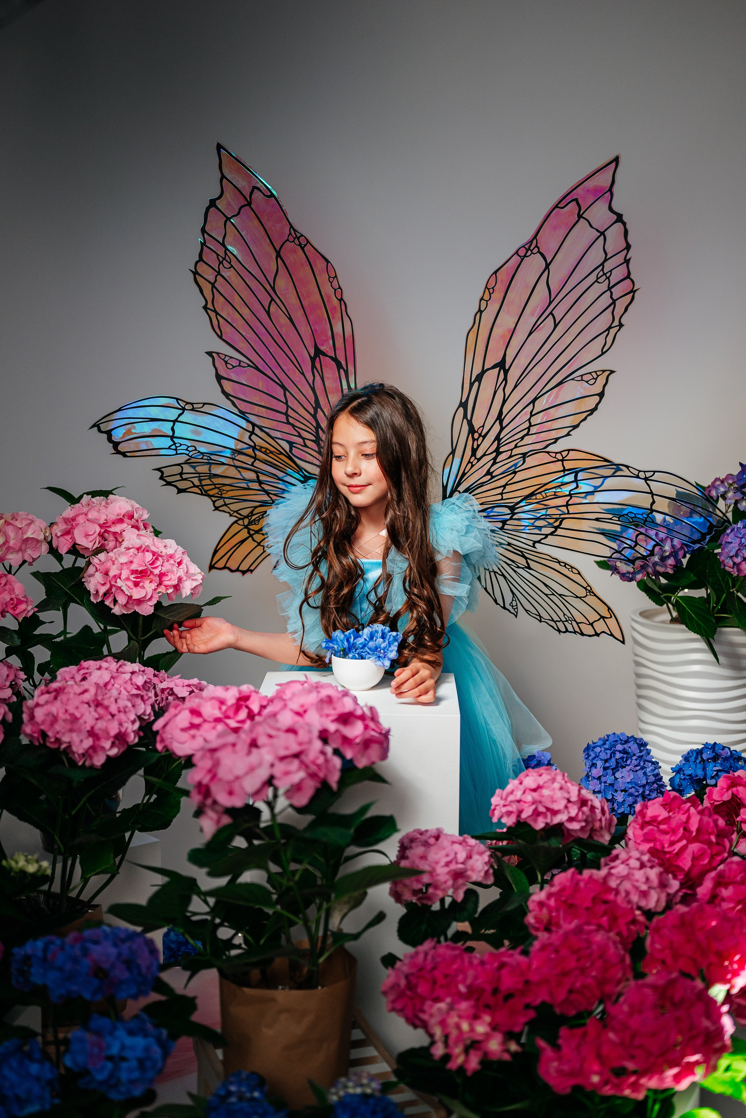 Вероника и гортензии. Семейный фотограф в Краснодаре