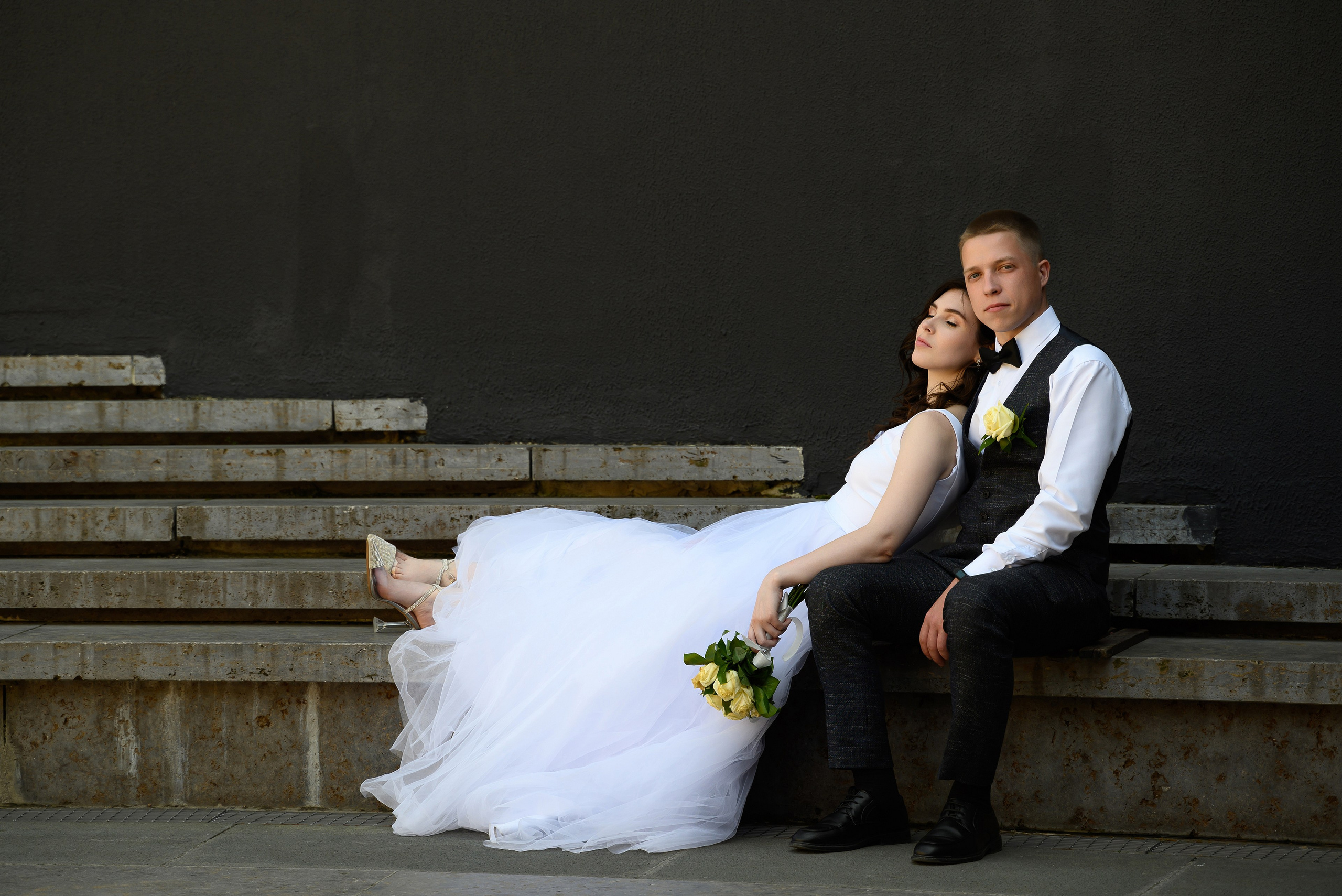 Жених и невеста в амфитеатре. 