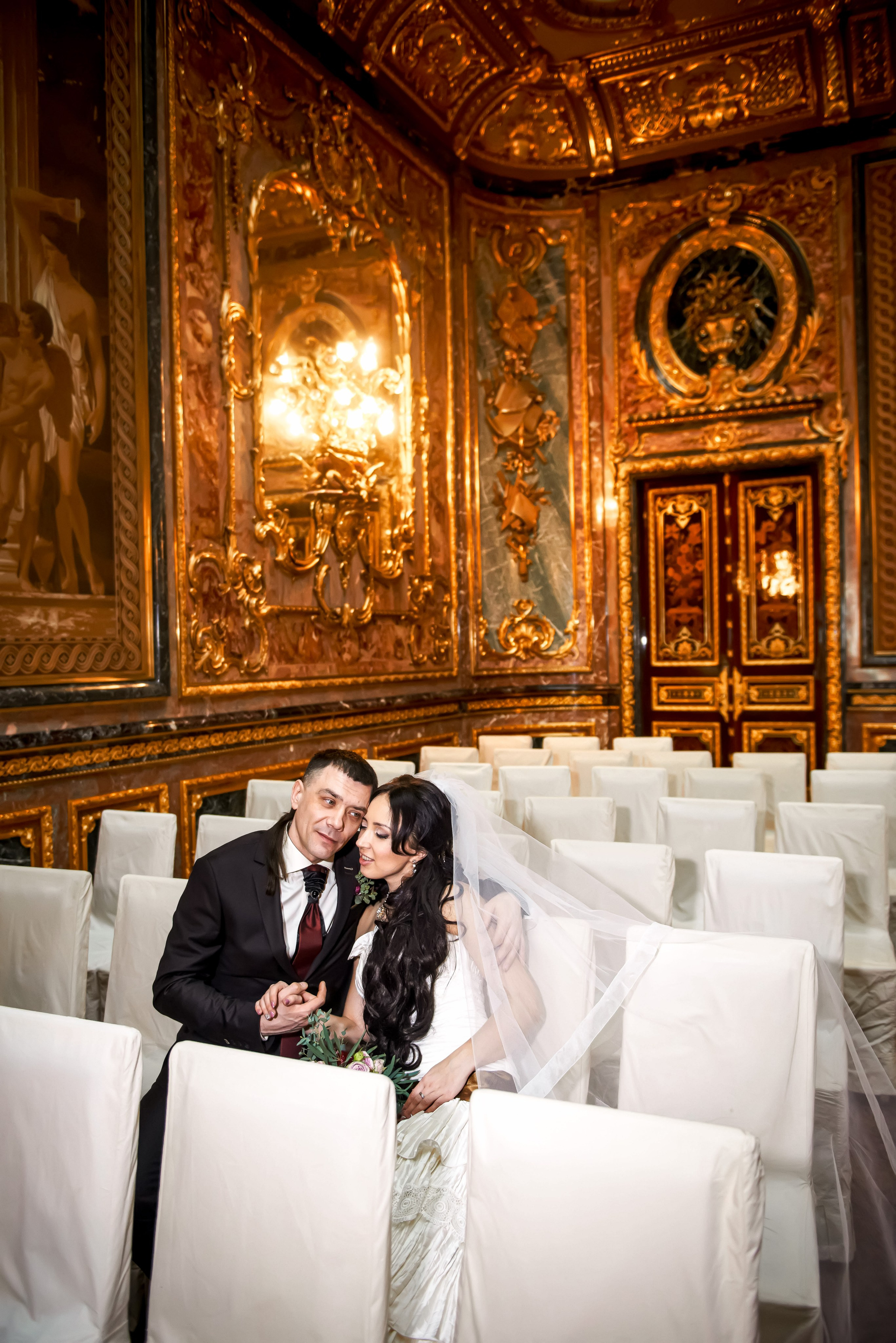 Свадебная фотосессия в Доме Архитектора на Большой Морской ул. Портретный, семейный и свадебный фотограф в Санкт-Петербурге и в Пушкине Ширяев Денис