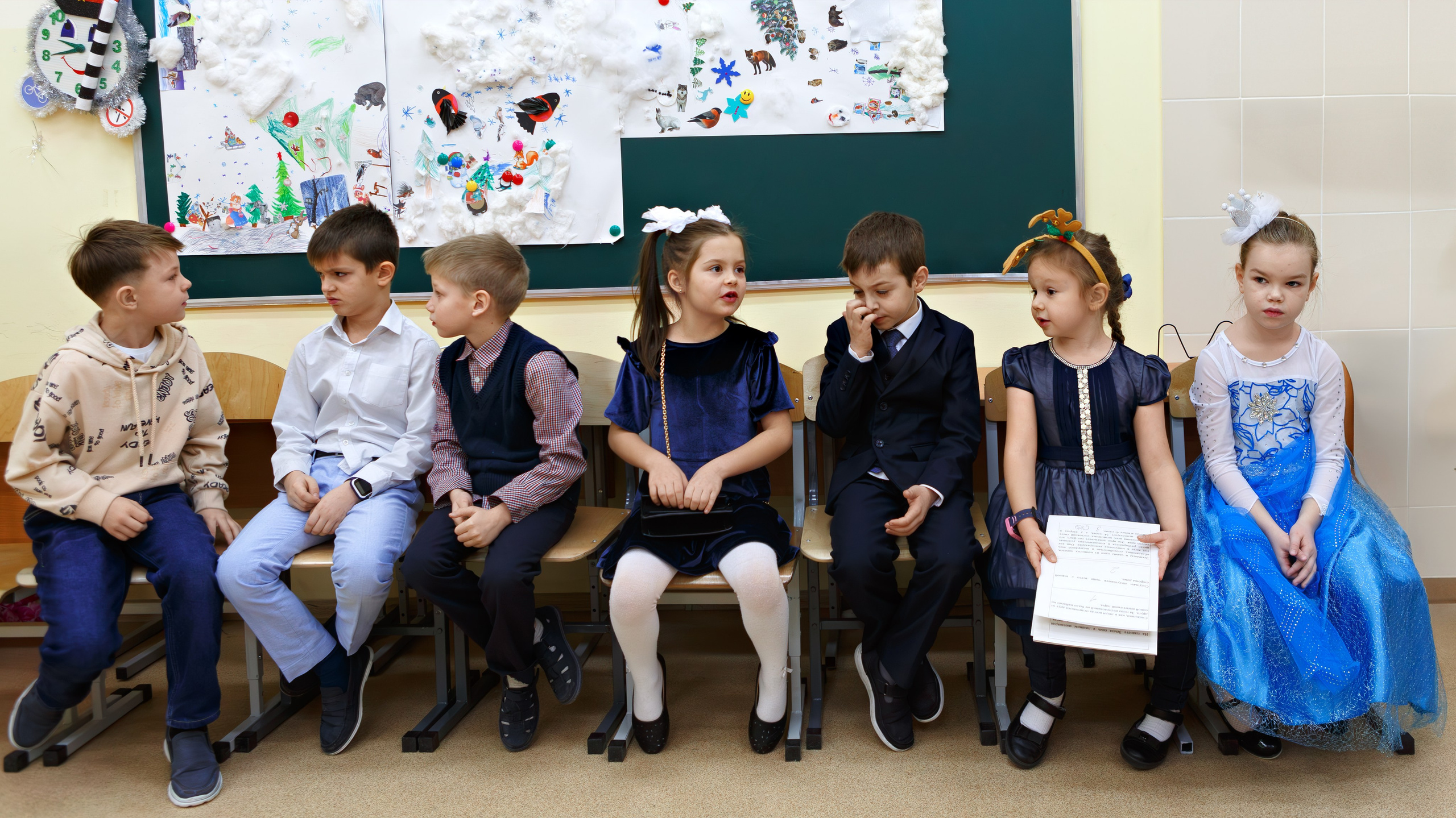 Новогодний утренник в школе. Выпускные альбомы и школьный фотограф в Подольске, Троицке, Щербинке, Москве и Московской области
