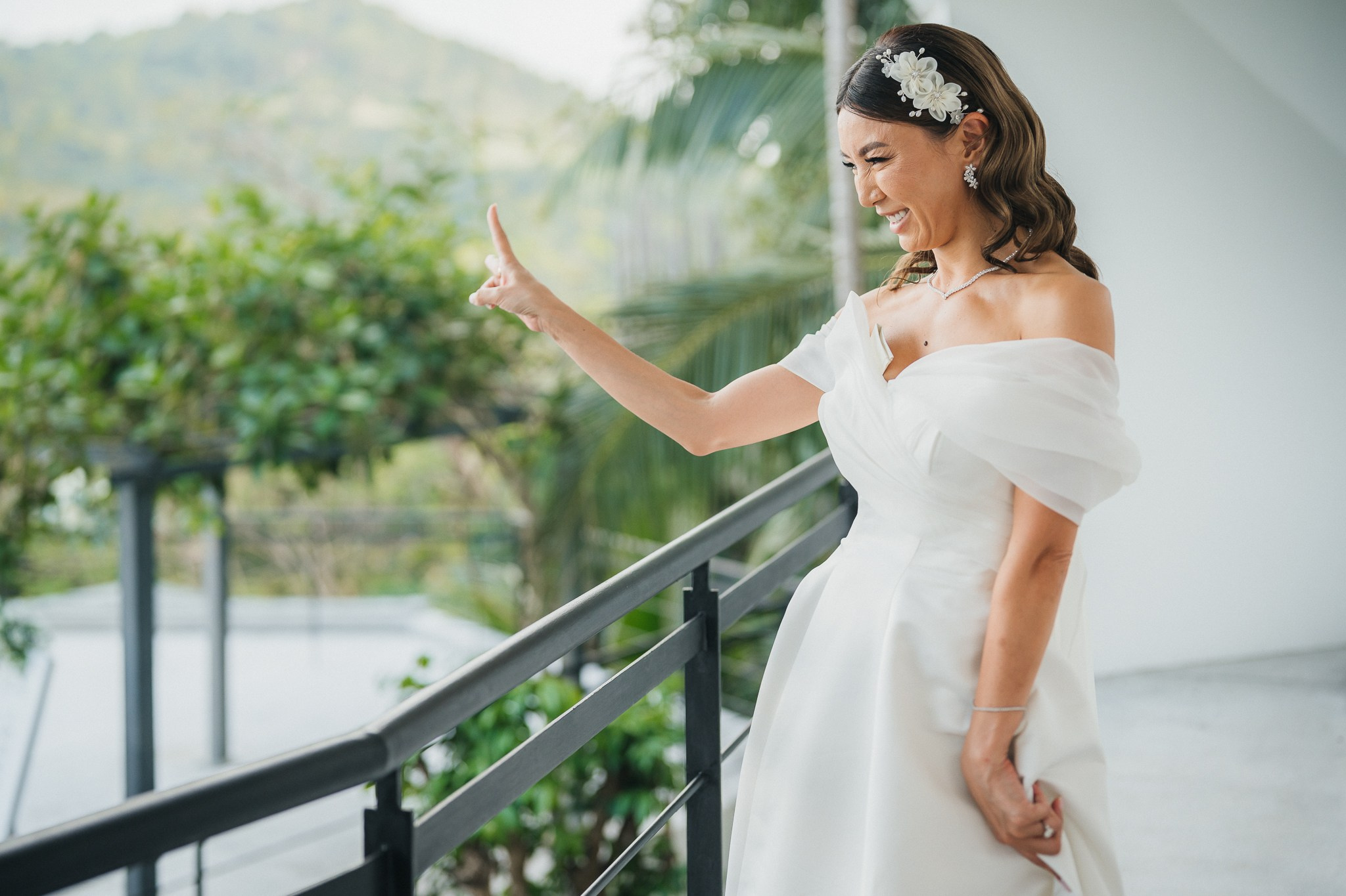 Luxury tropical wedding decoration at a private villa in Koh Samui