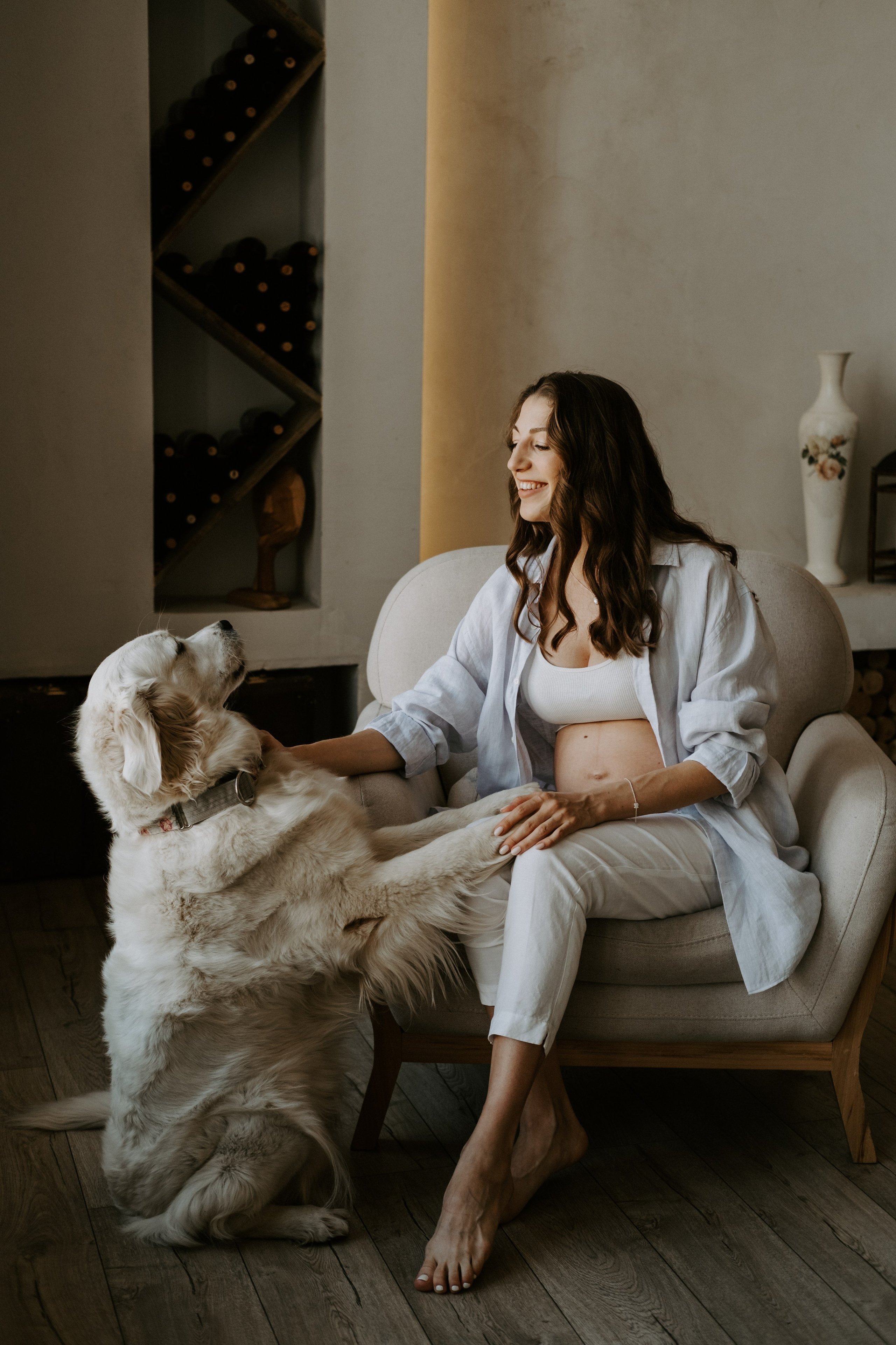Фотосессия беременности с собакой. Семейный фотограф в Москве Кристина Маркос