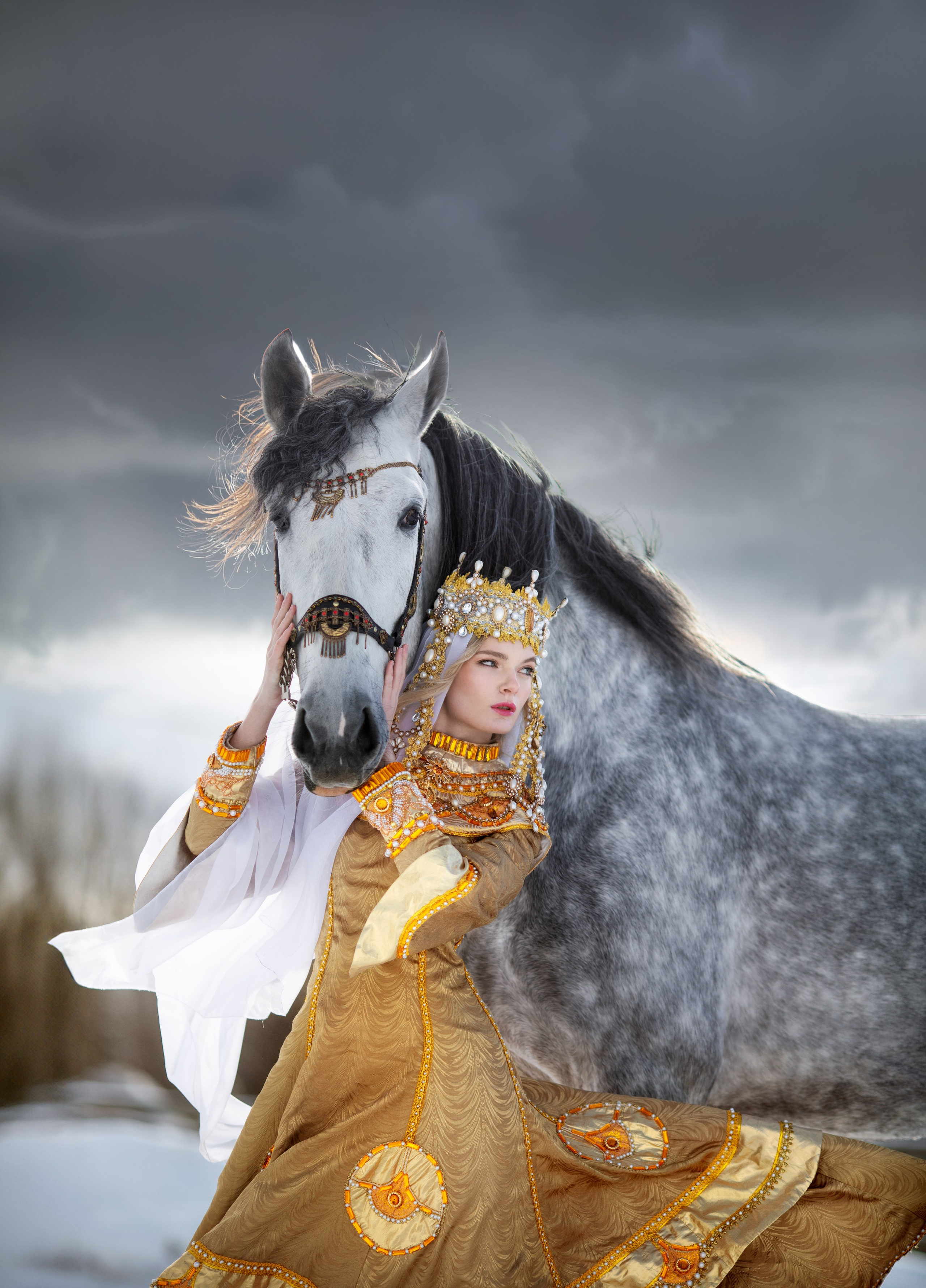 Русские костюмы, образы. Ольга Бажутова конный и портретный фотограф в Москве