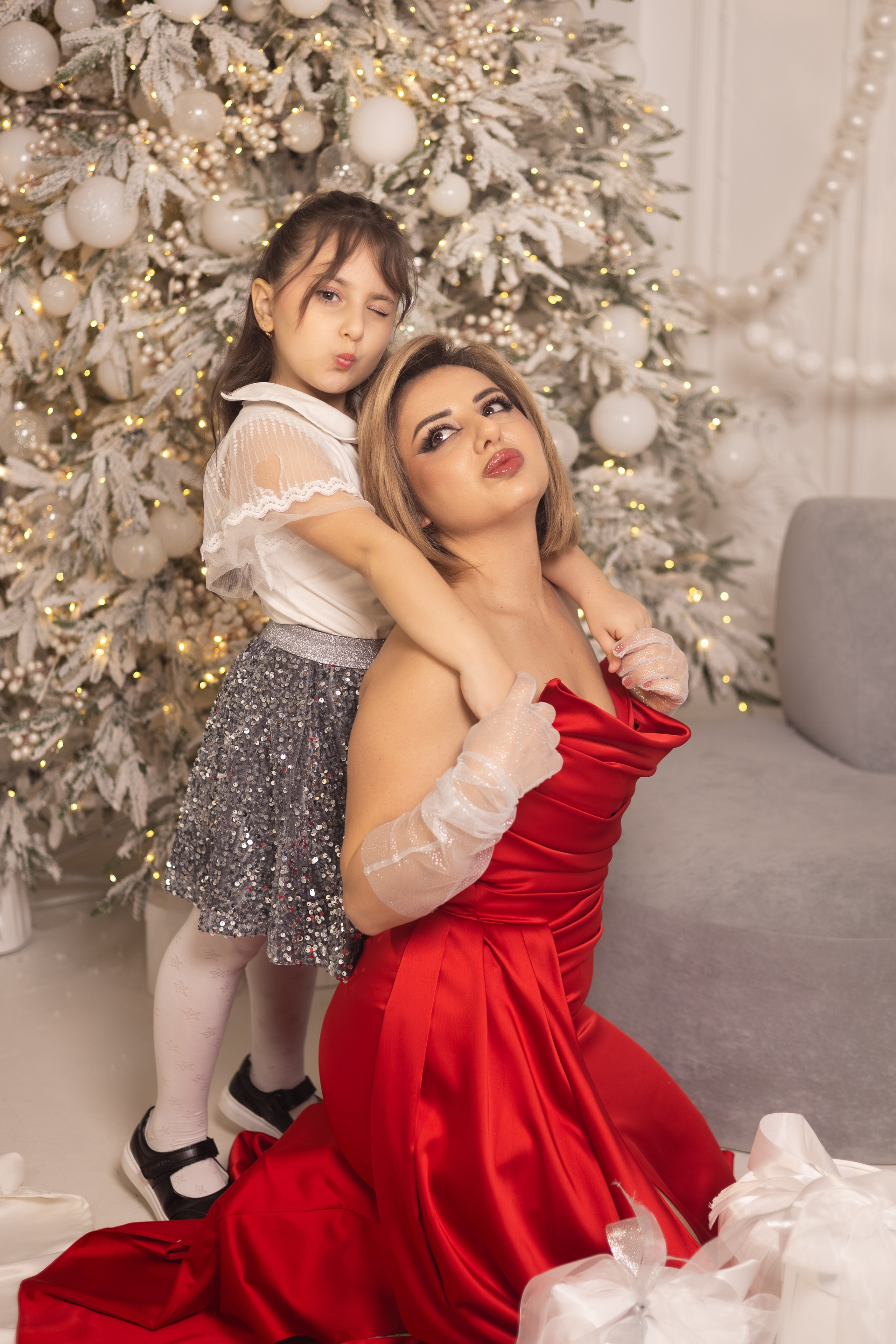Образ для новогодней фотосессии для мамы с дочкой