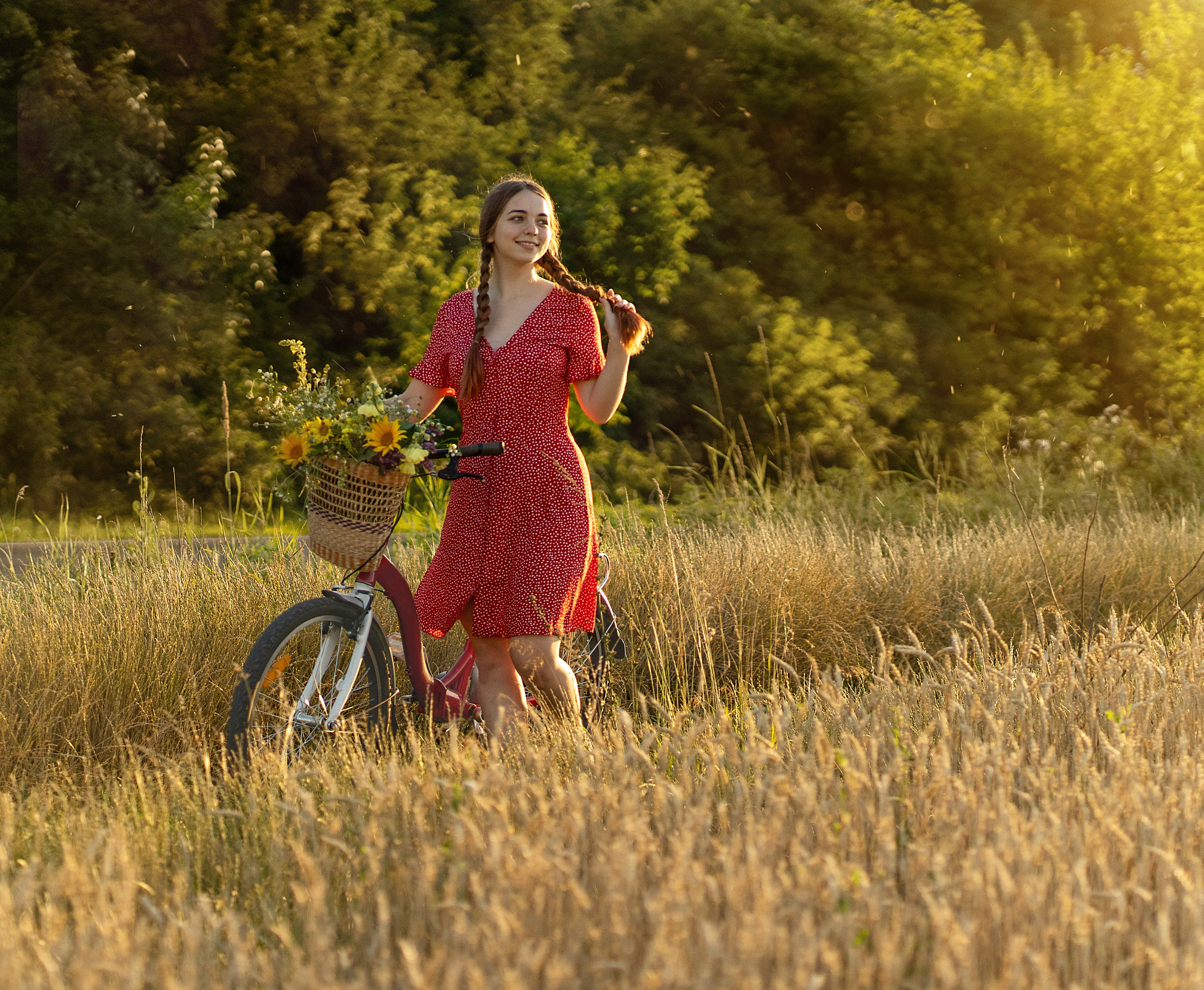Закат в пшеничном поле. Виктория. Лариса Коновалова — портретный фотограф (Майкоп, Краснодар)