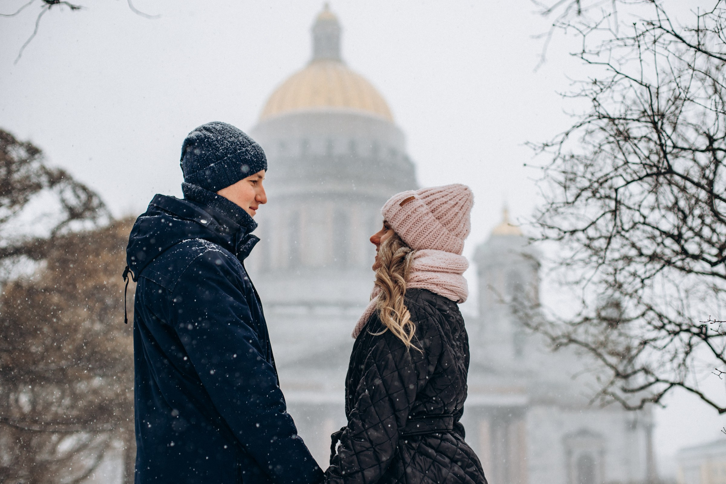 Юрий и Ирина в феврале. Фотопрогулка в Петербурге. Индивидуальный и семейный фотограф в Санкт-Петербурге