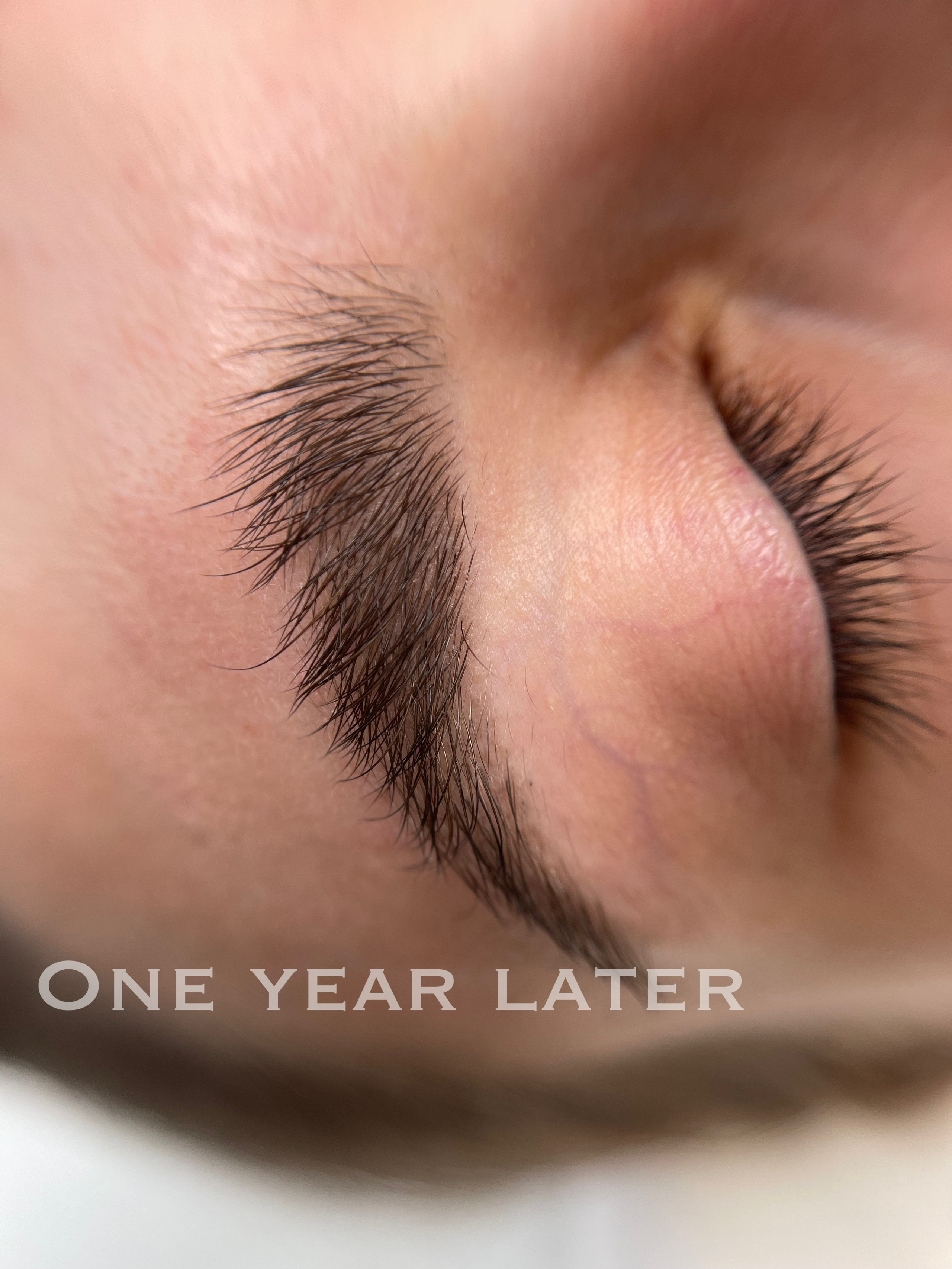 брови через год