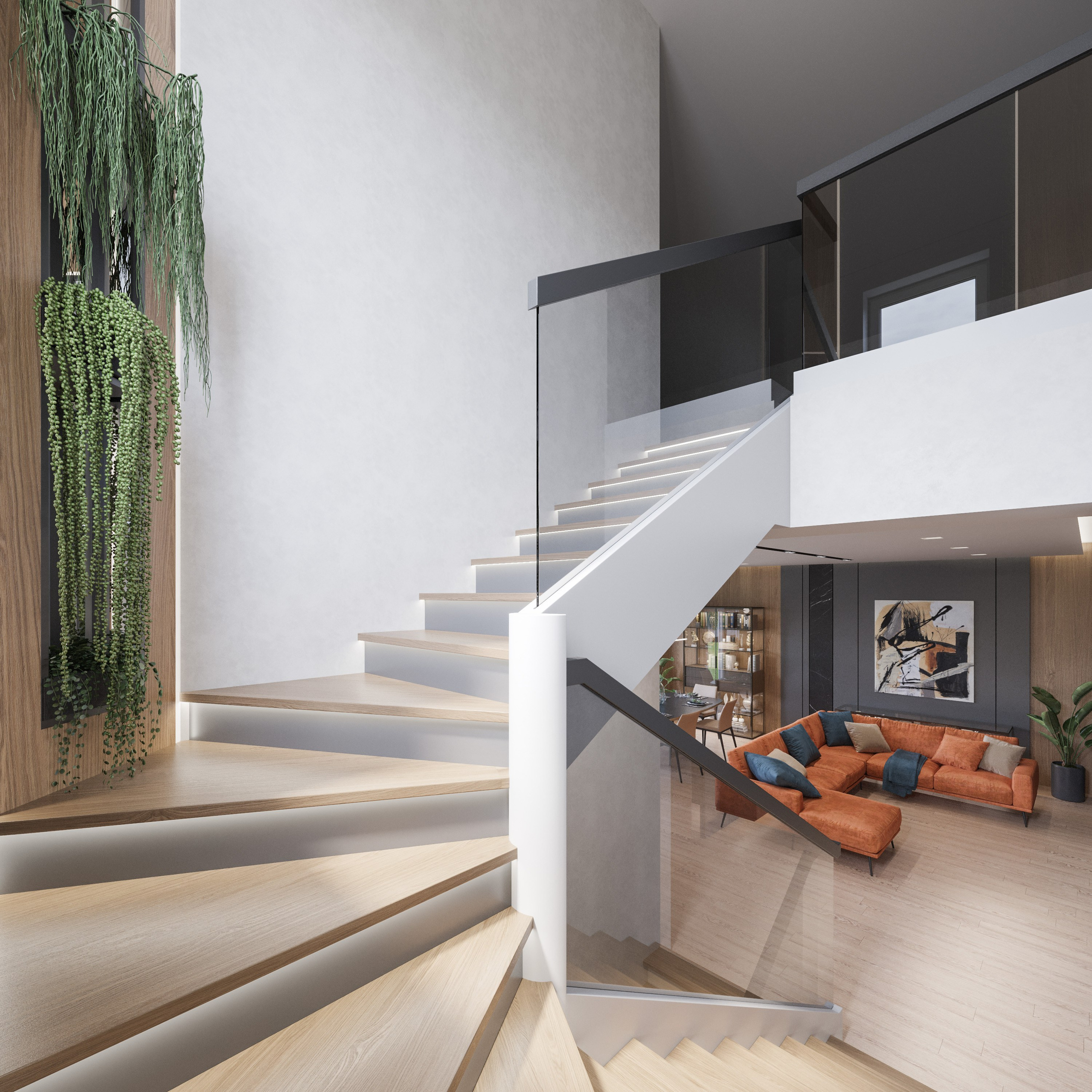 Проект Загородного Дома с 5 Детскими Комнатами | 3D Визуализация Современного Интерьера. Визуализатор интерьера в Москве | Брагин Кирилл