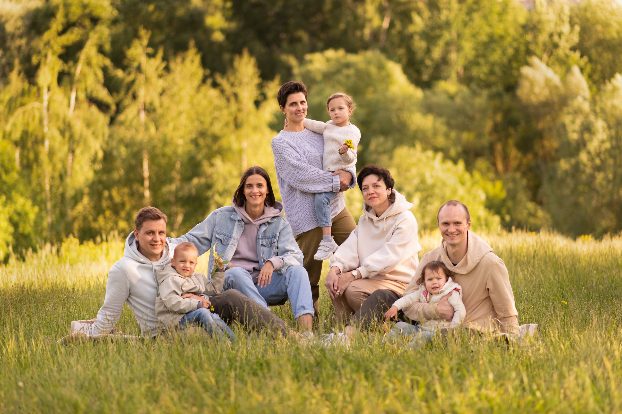 Семейная съемка на природе. Семейный и детский фотограф в Москве Анна Оськина