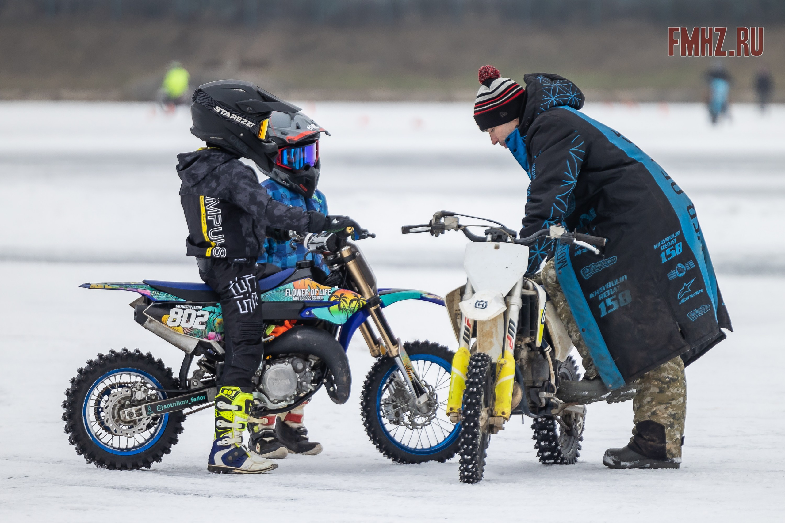 Первый этап Кубка МФР по мотокроссу на льду Большого Крылатского пруда в Москве. 8 февраля 2025 г. Фотограф Владимир Охрименко