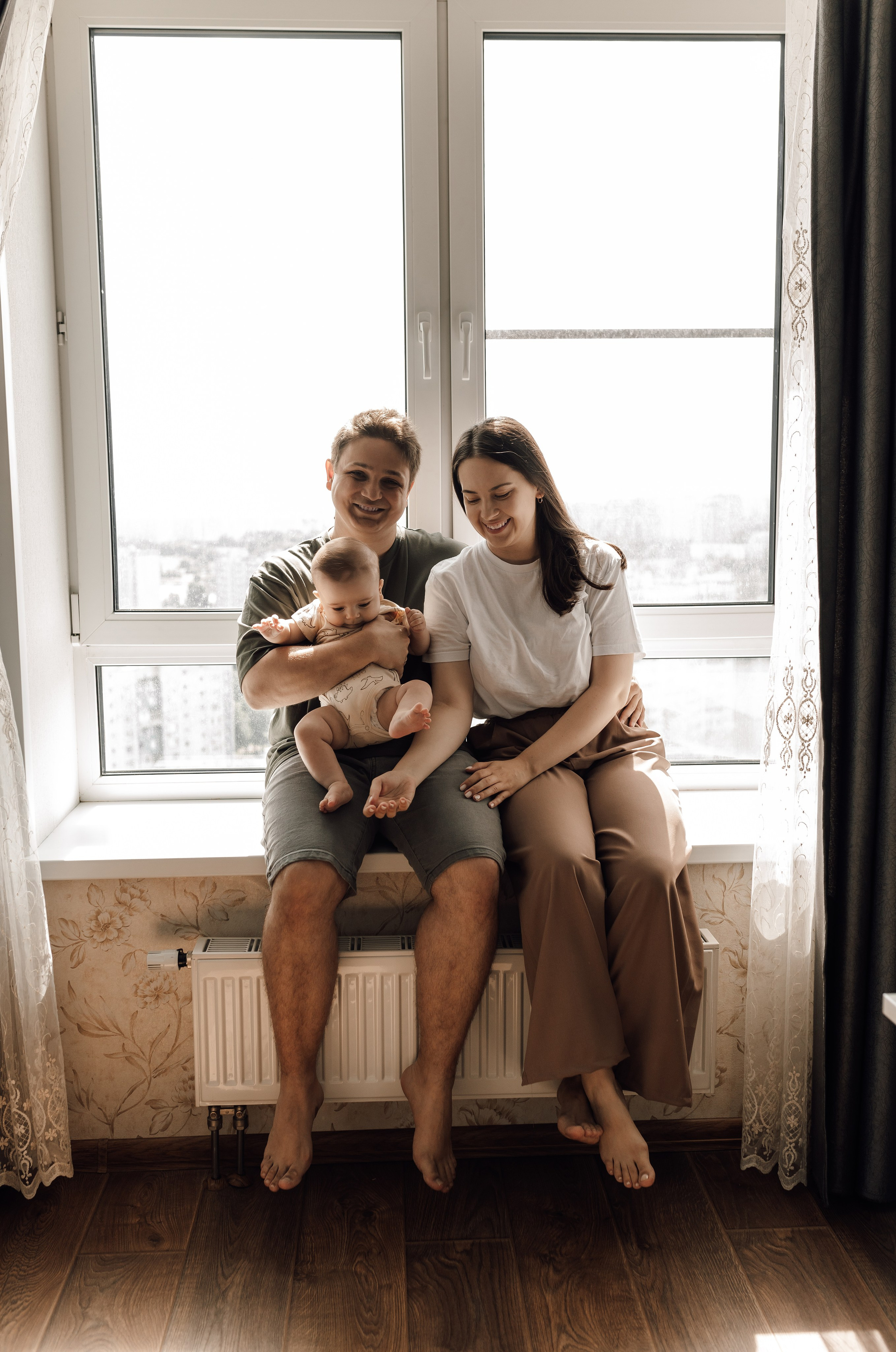 Юля с семьёй дома. Фотограф в Москве Юлия Хамзина